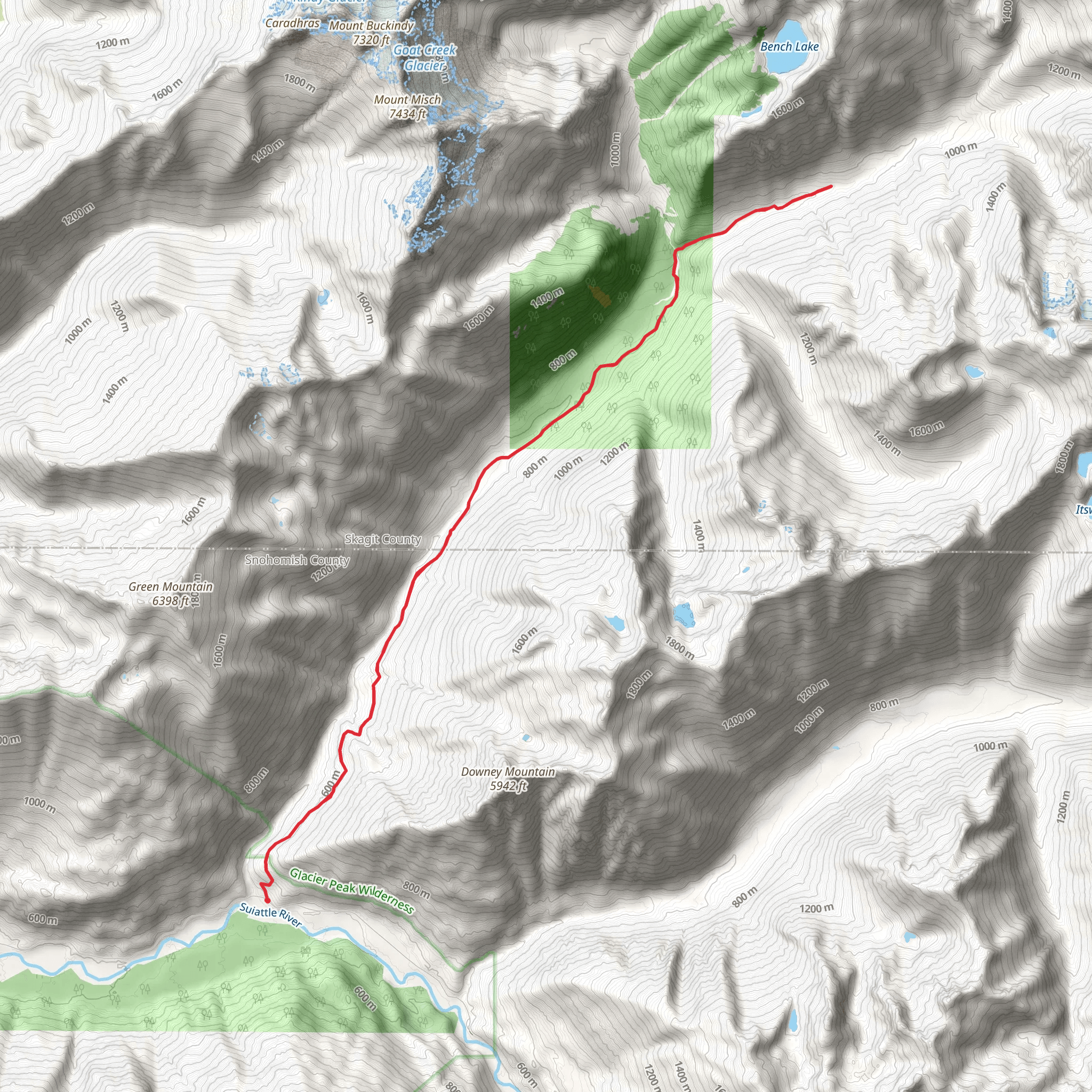 Downey Creek mobile static map