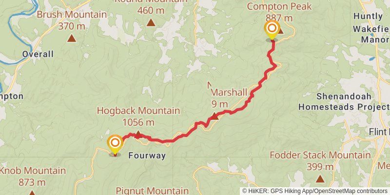Appalachian Trail - Virginia stage 49 Map