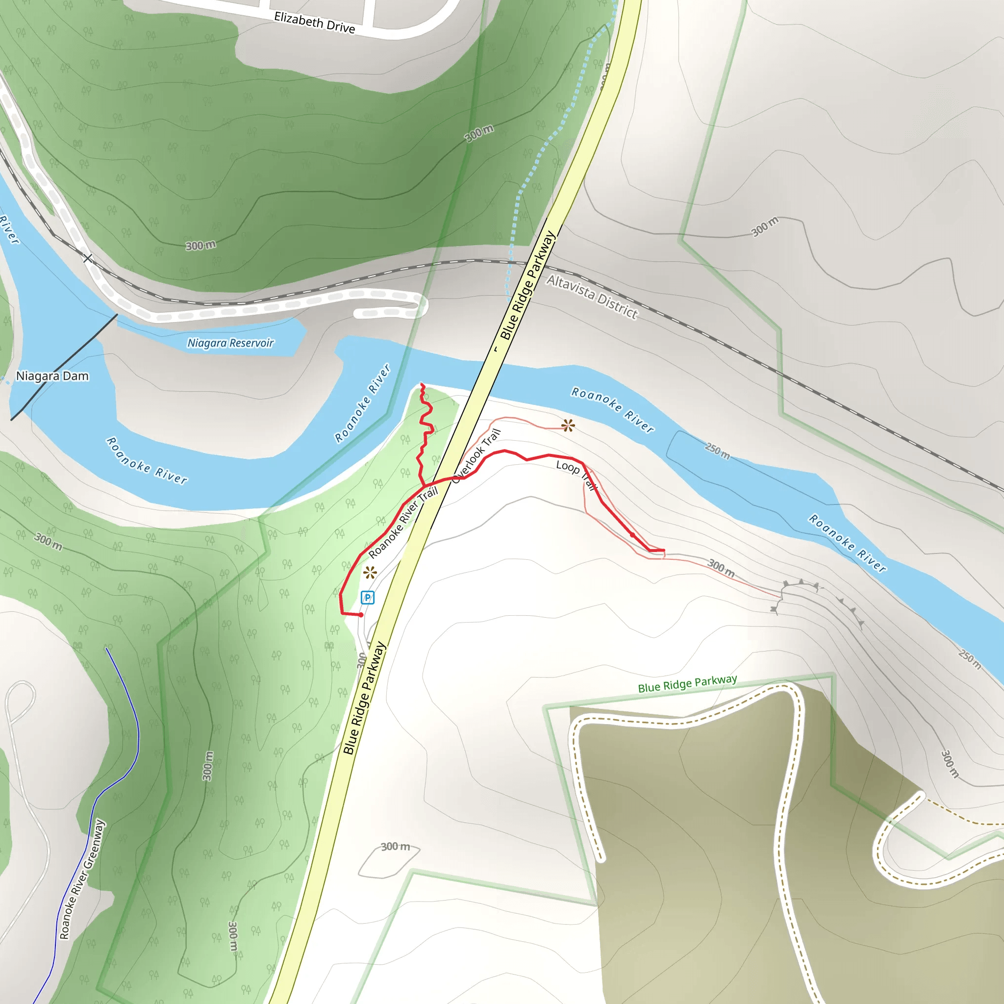 Roanoke River Trail mobile static map