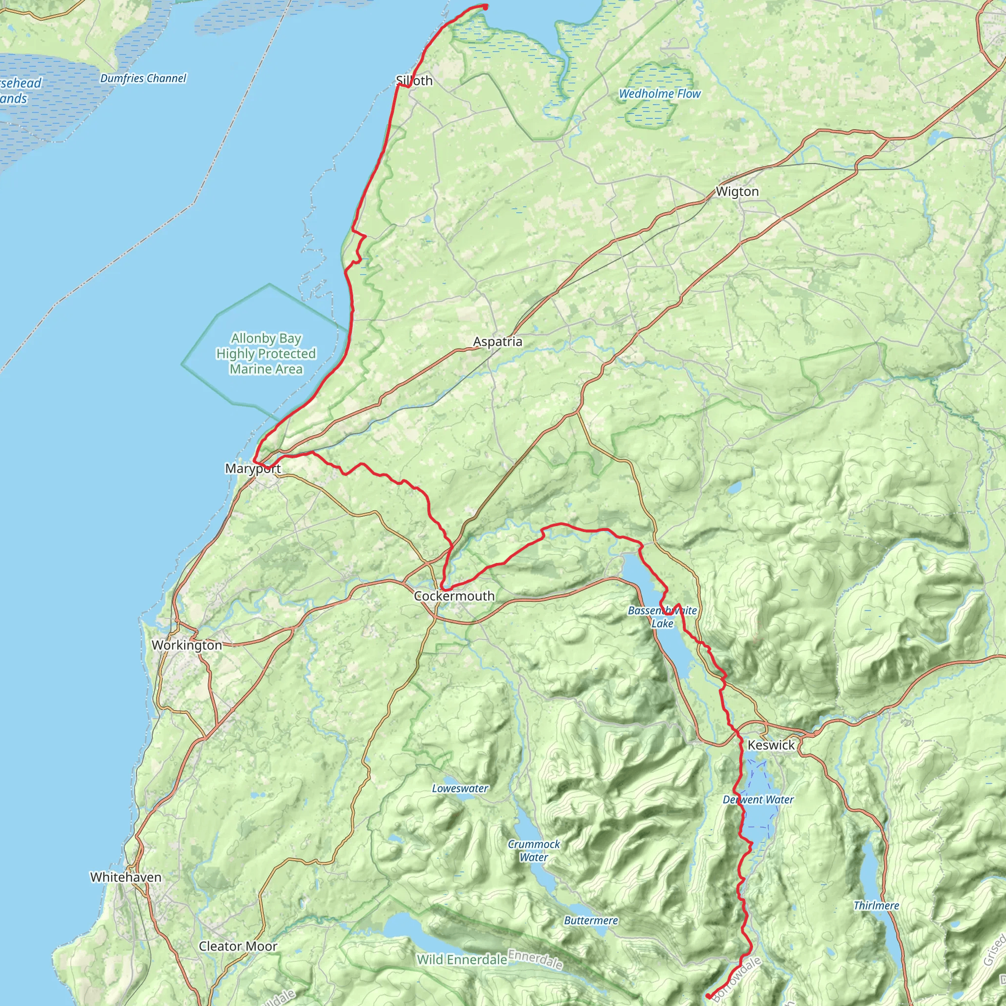 Allerdale Ramble mobile static map