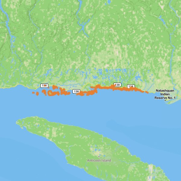 Mingan Archipelago National Park Reserve Of Canada mobile static map