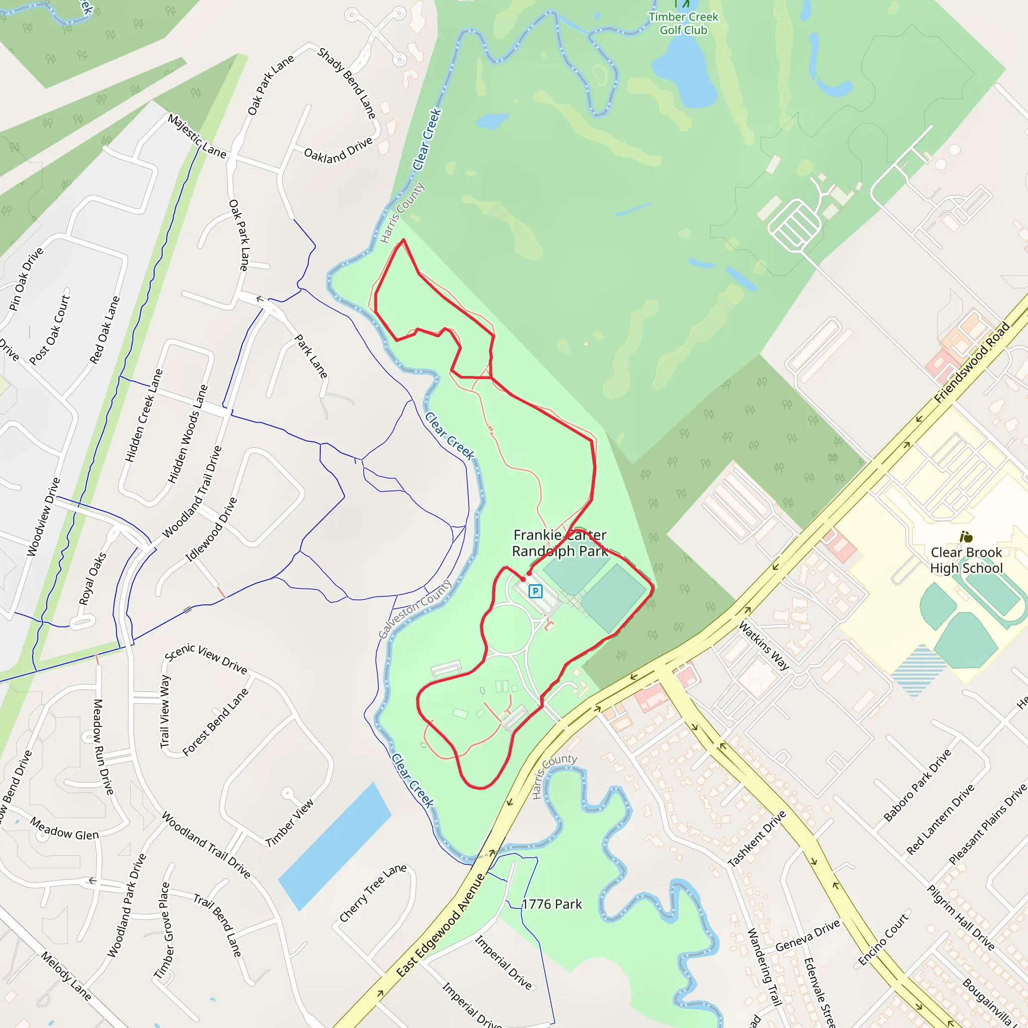 Frankie Carter Randolph Park Loop mobile static map