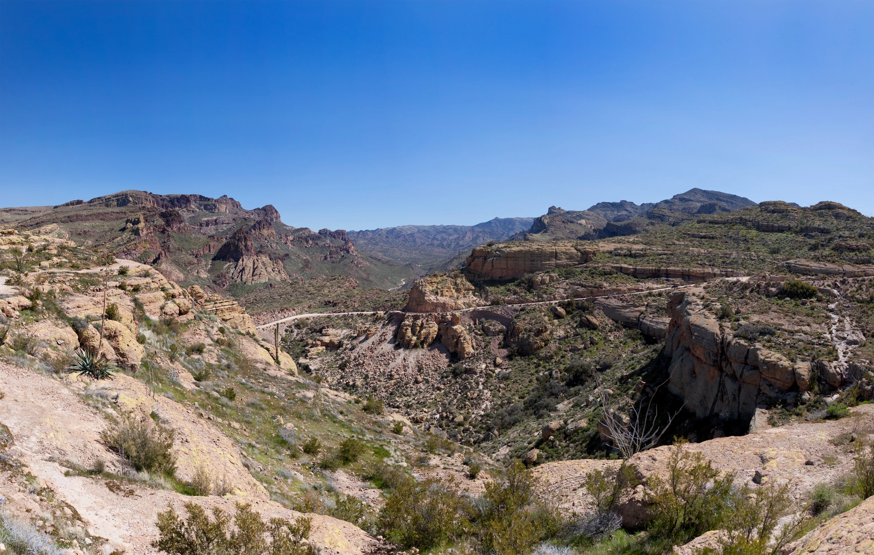 An image depicting the trail Apache Canyon Road Trail and its surrounding area.