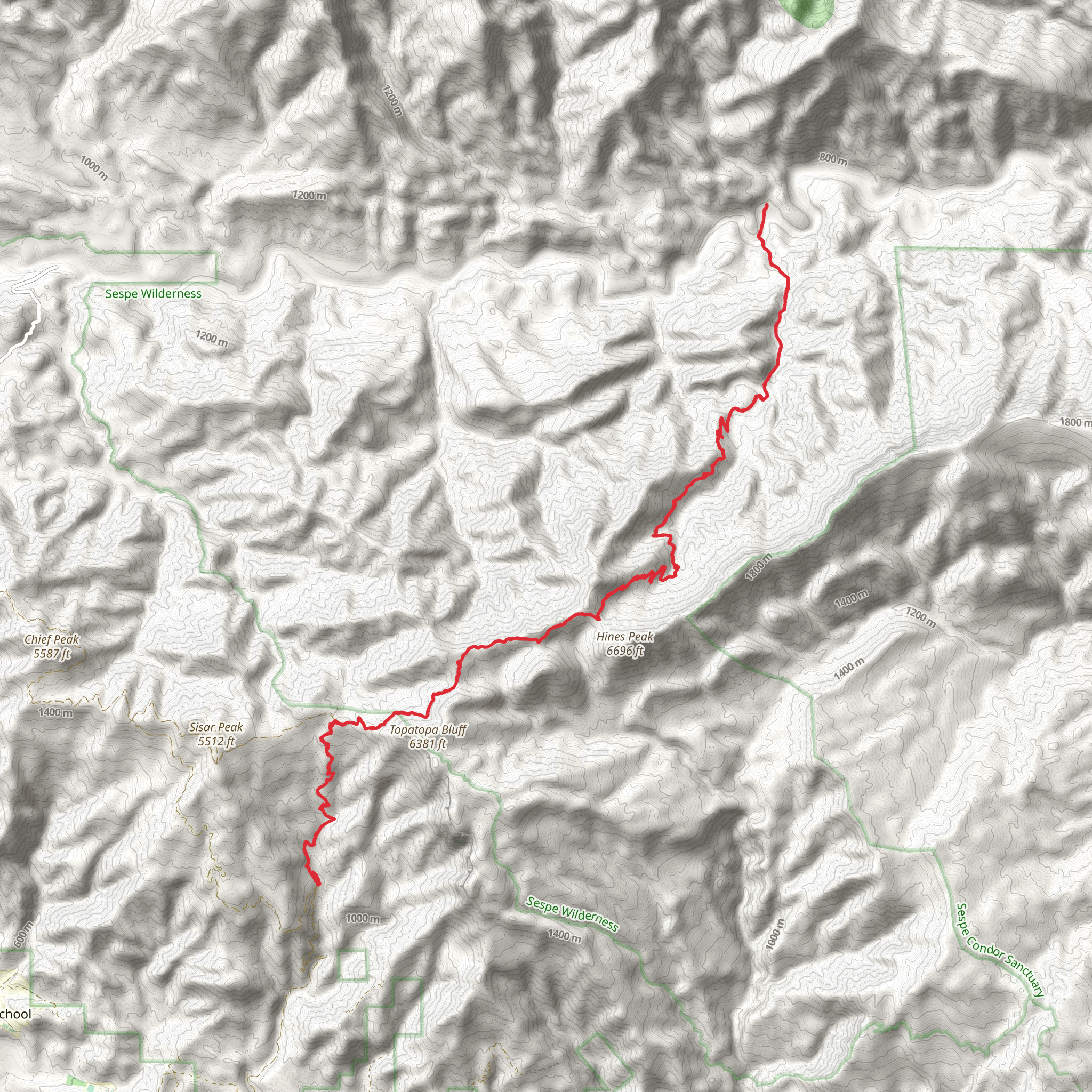 Red Reef Trail mobile static map