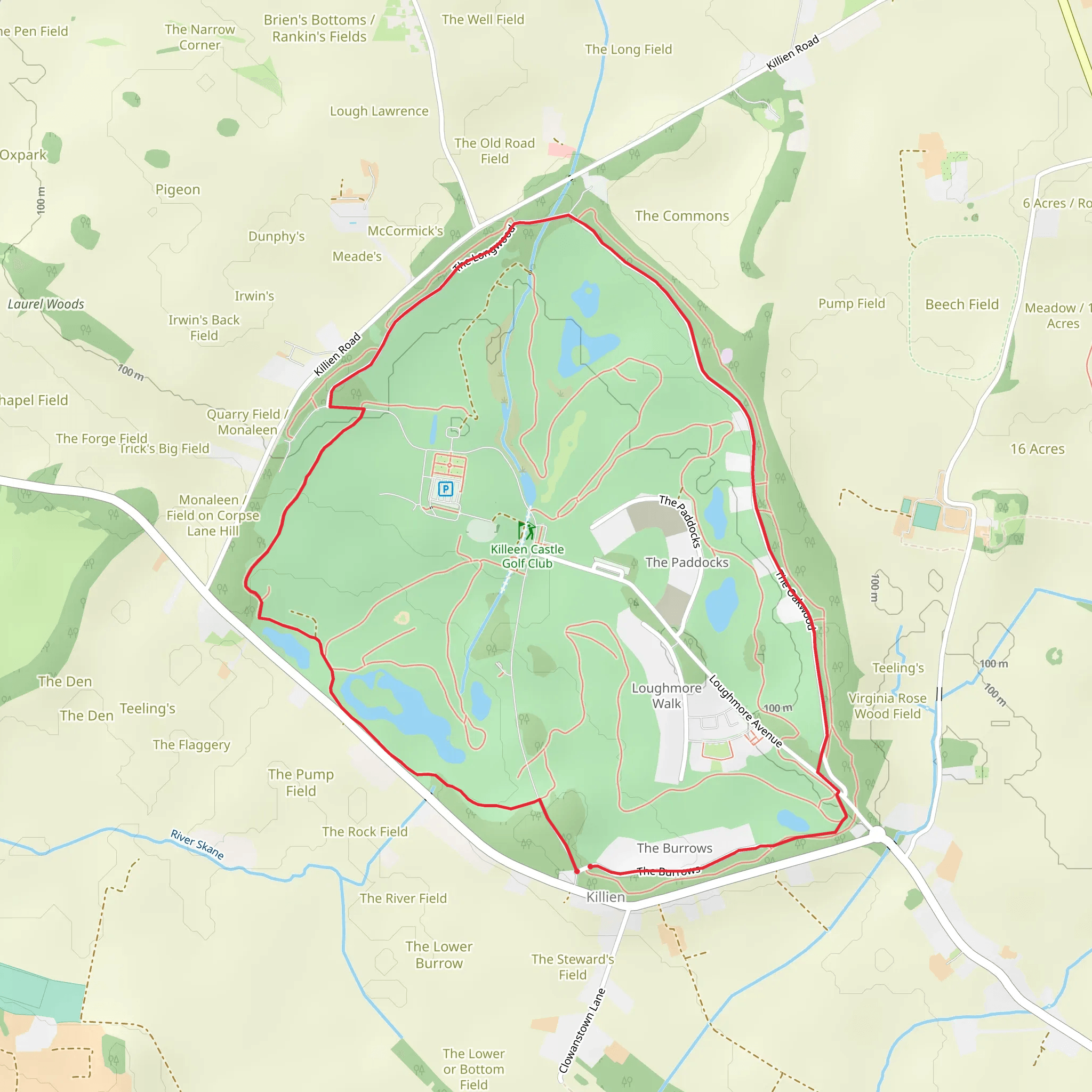 Killeen Castle mobile static map