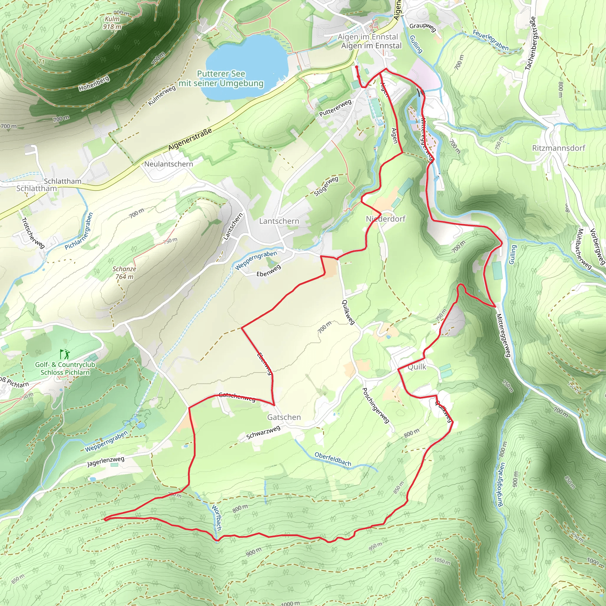 Lantschern - Gatschen Way mobile static map