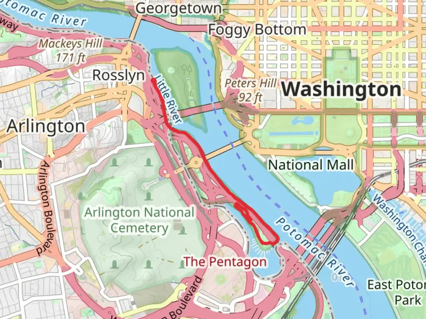 An image depicting the trail Mount Vernon and LBJ Grove Loop Trail and its surrounding area.
