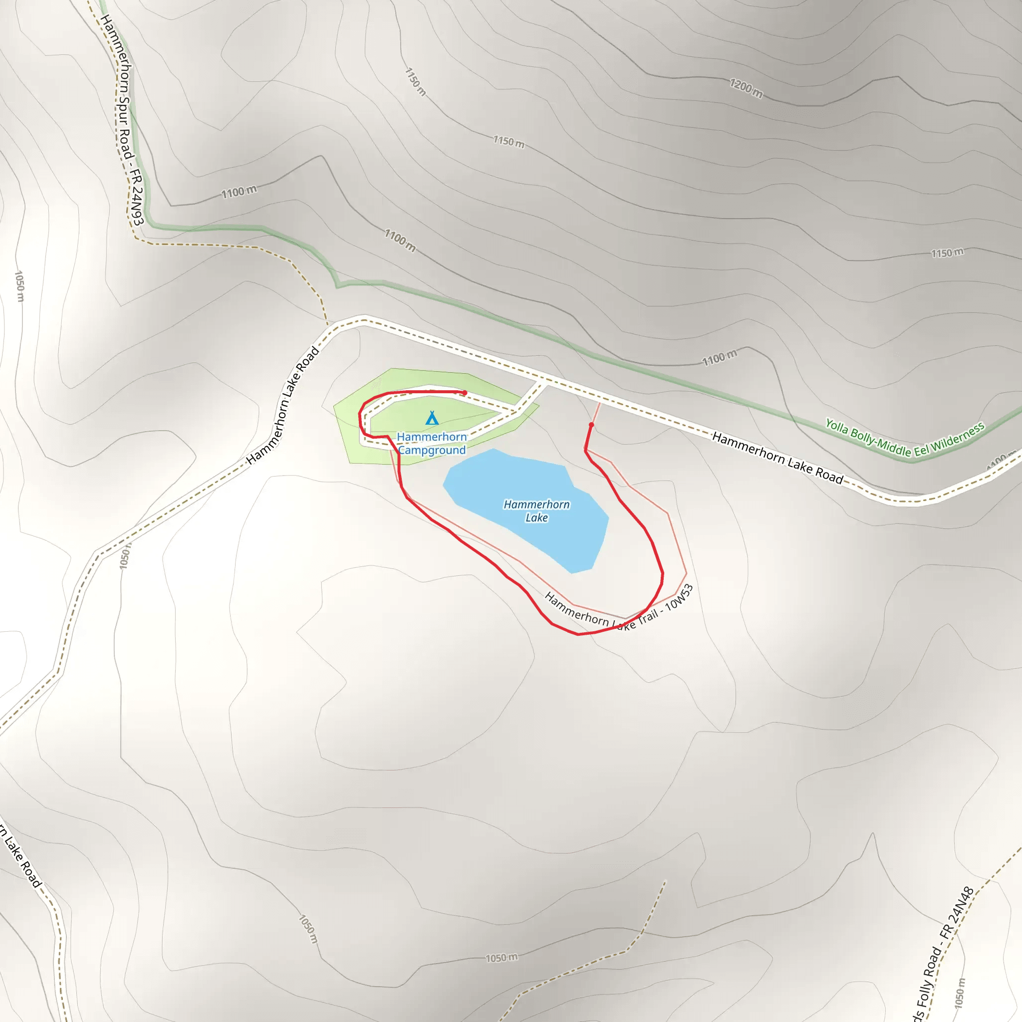 Hammerhorn Lake Trail mobile static map