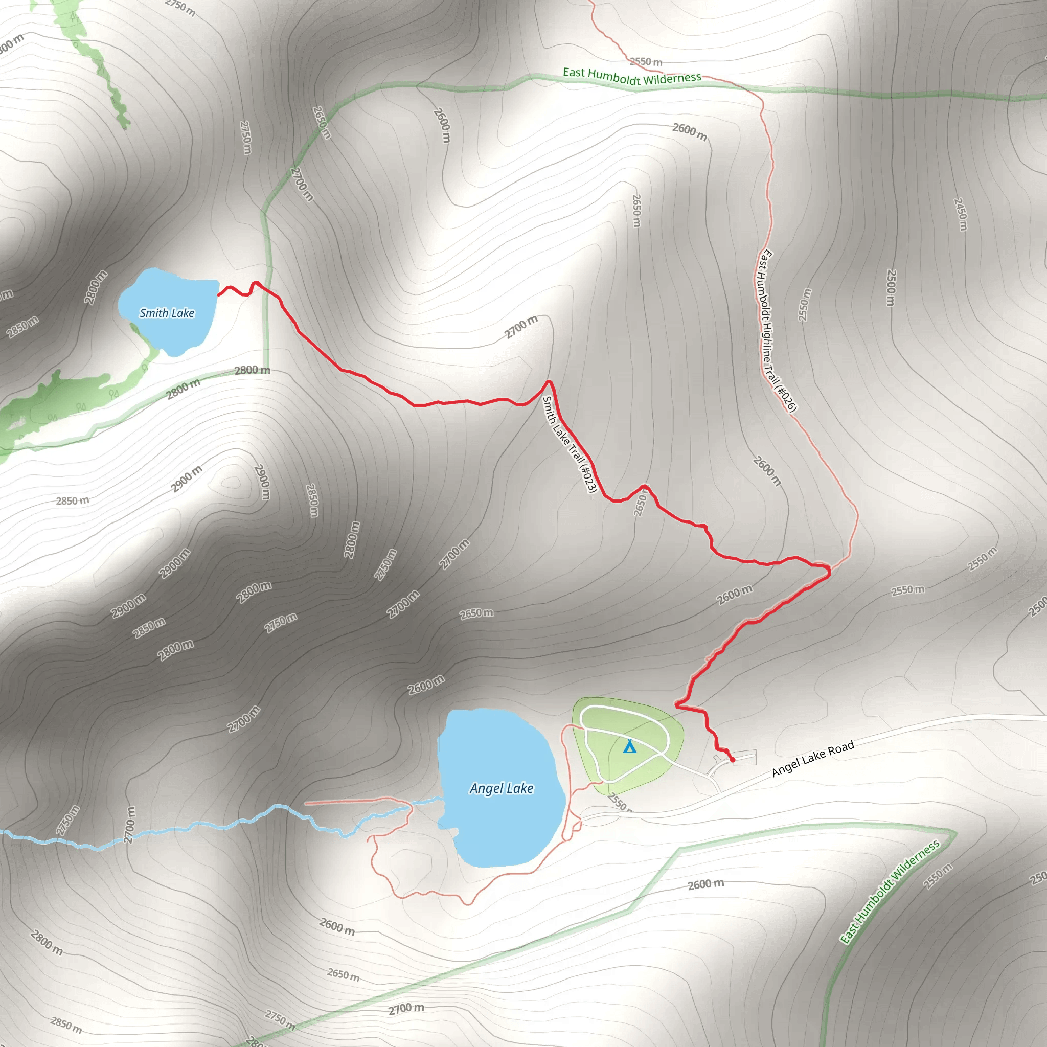 Smith Lake Trail mobile static map