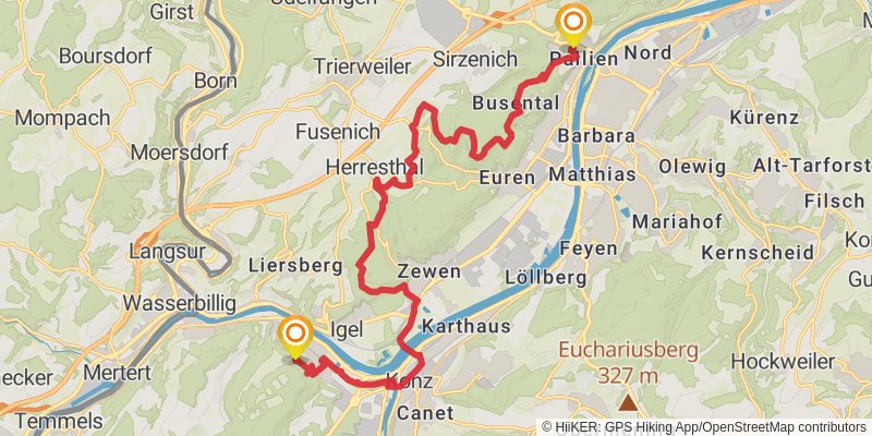Moselsteig stage 4 Map