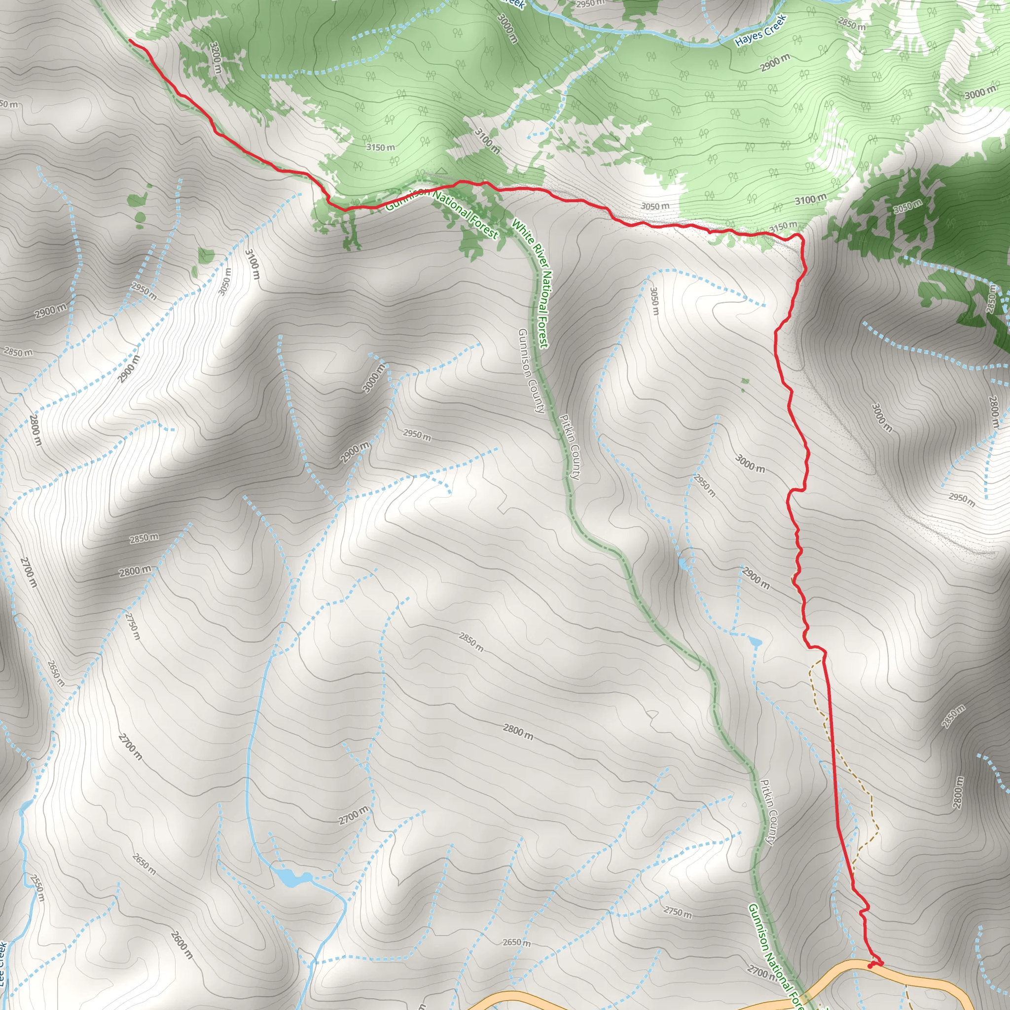 Huntsman Ridge Trail mobile static map