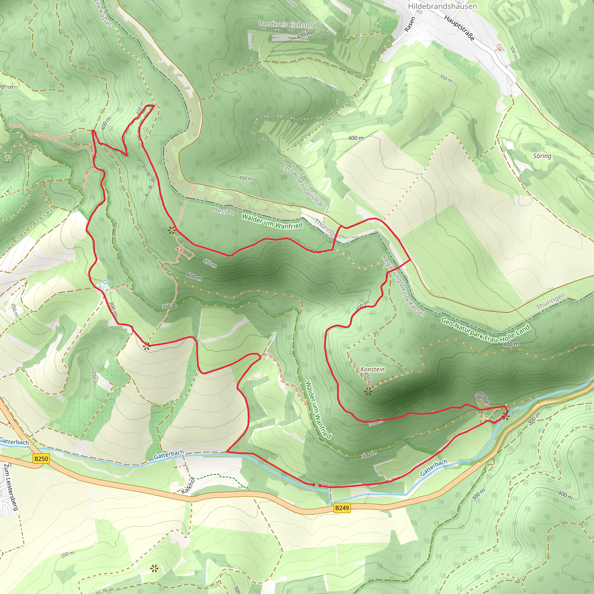 Wasserfall Elfengrund and Plesseturm Loop via HW 24 Dietemannpfad mobile static map