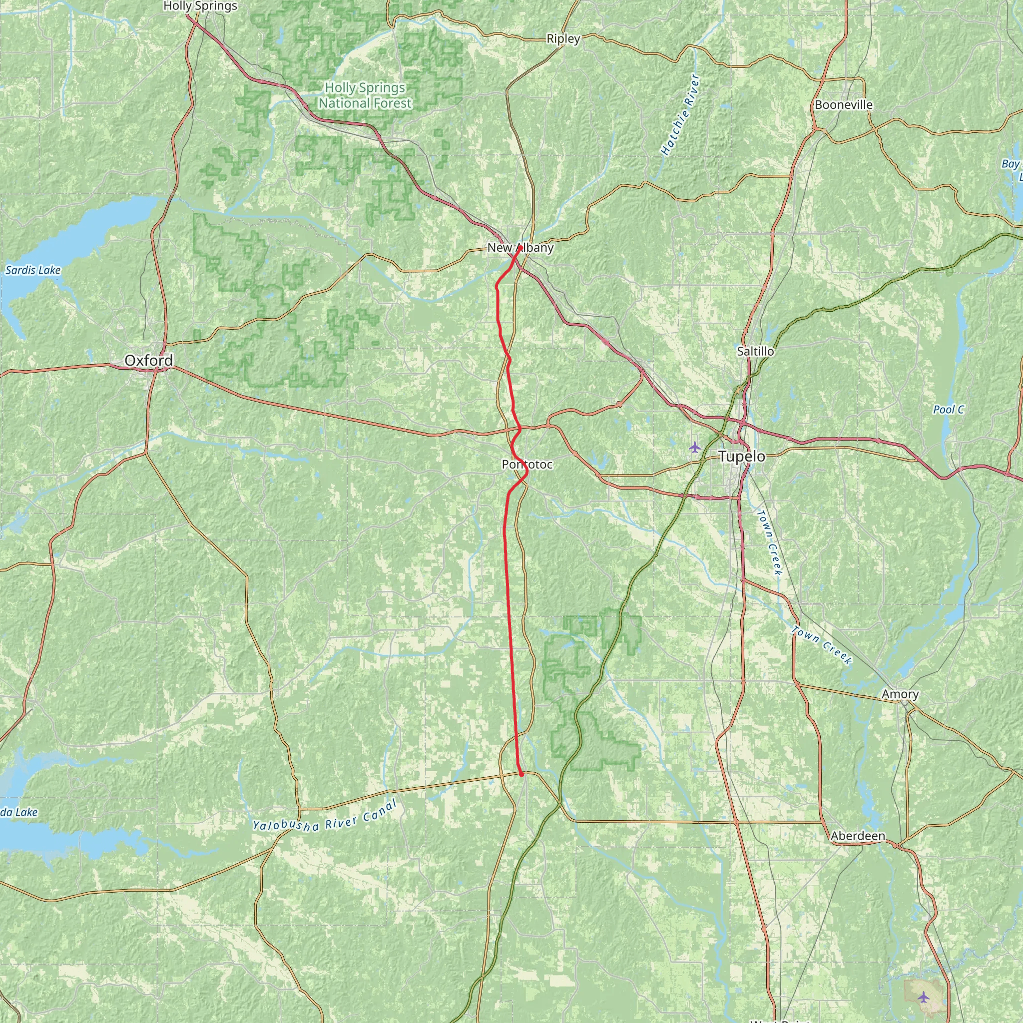 Tanglefoot Trail mobile static map