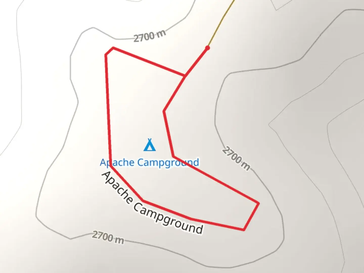 An image depicting the trail Apache Campground Loop and its surrounding area.