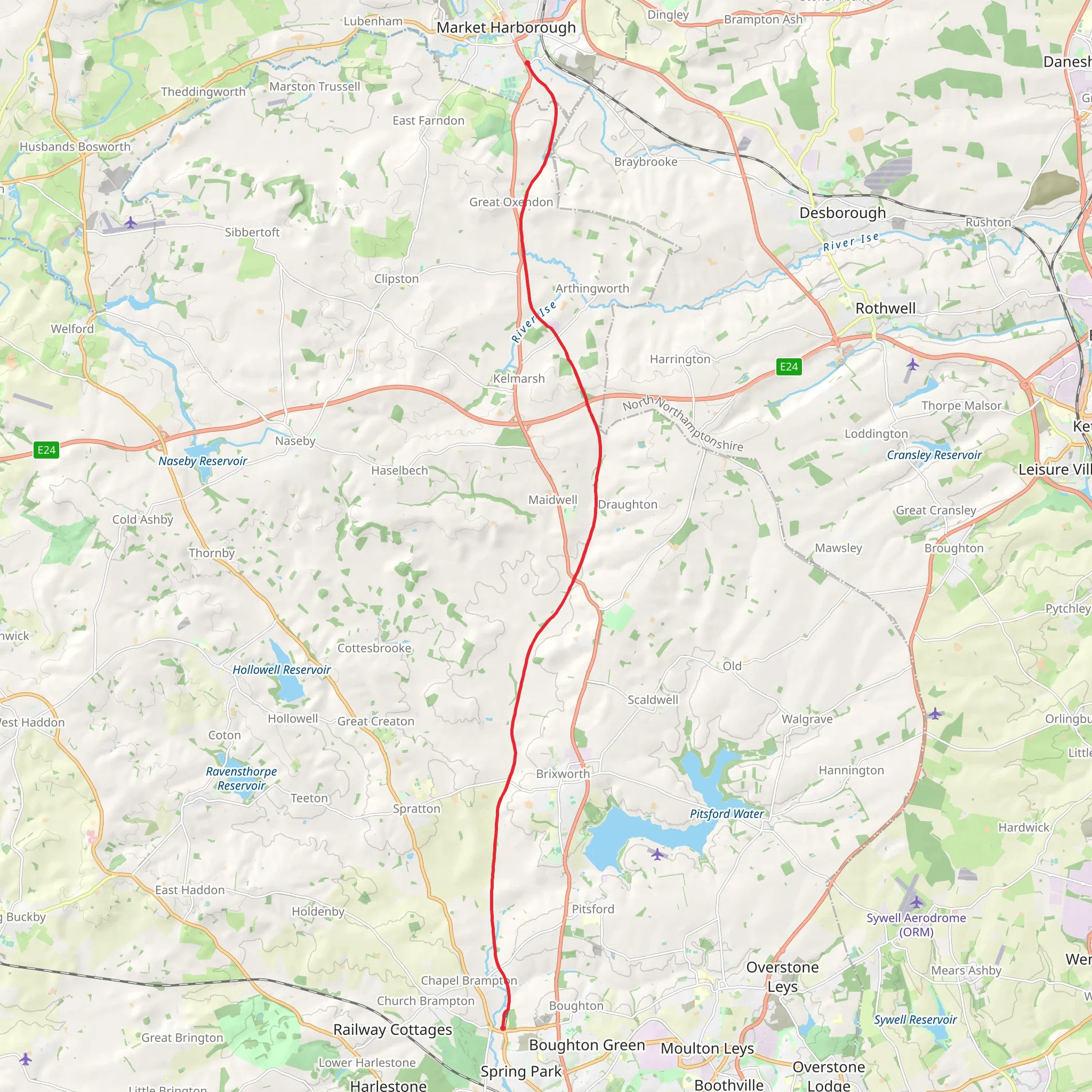 Brampton Valley Way mobile static map