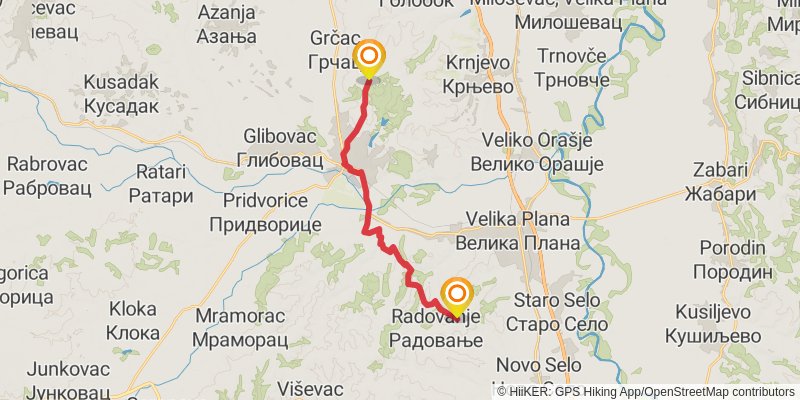 Sultans Trail stage 54 Map