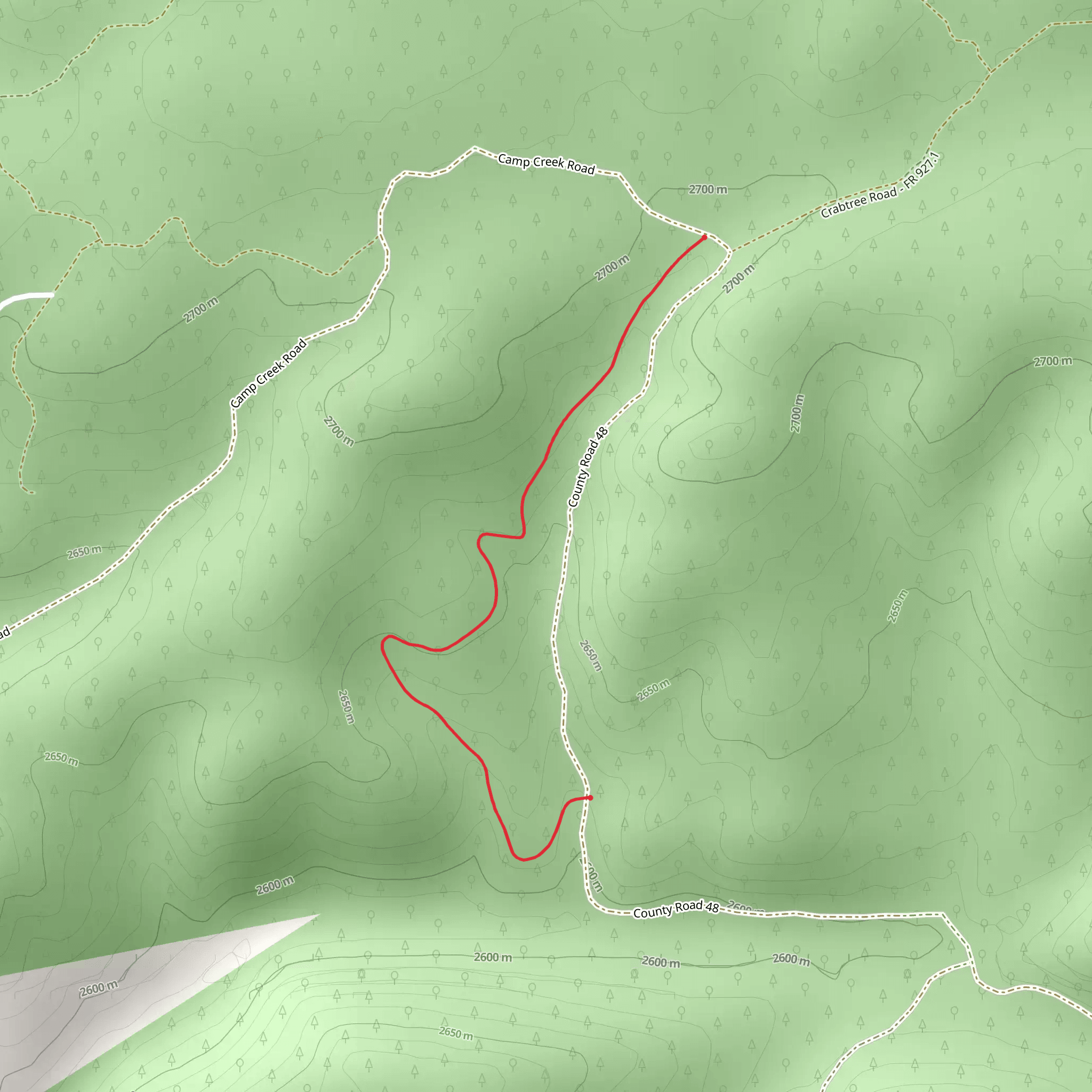 Camp Spur Trail mobile static map