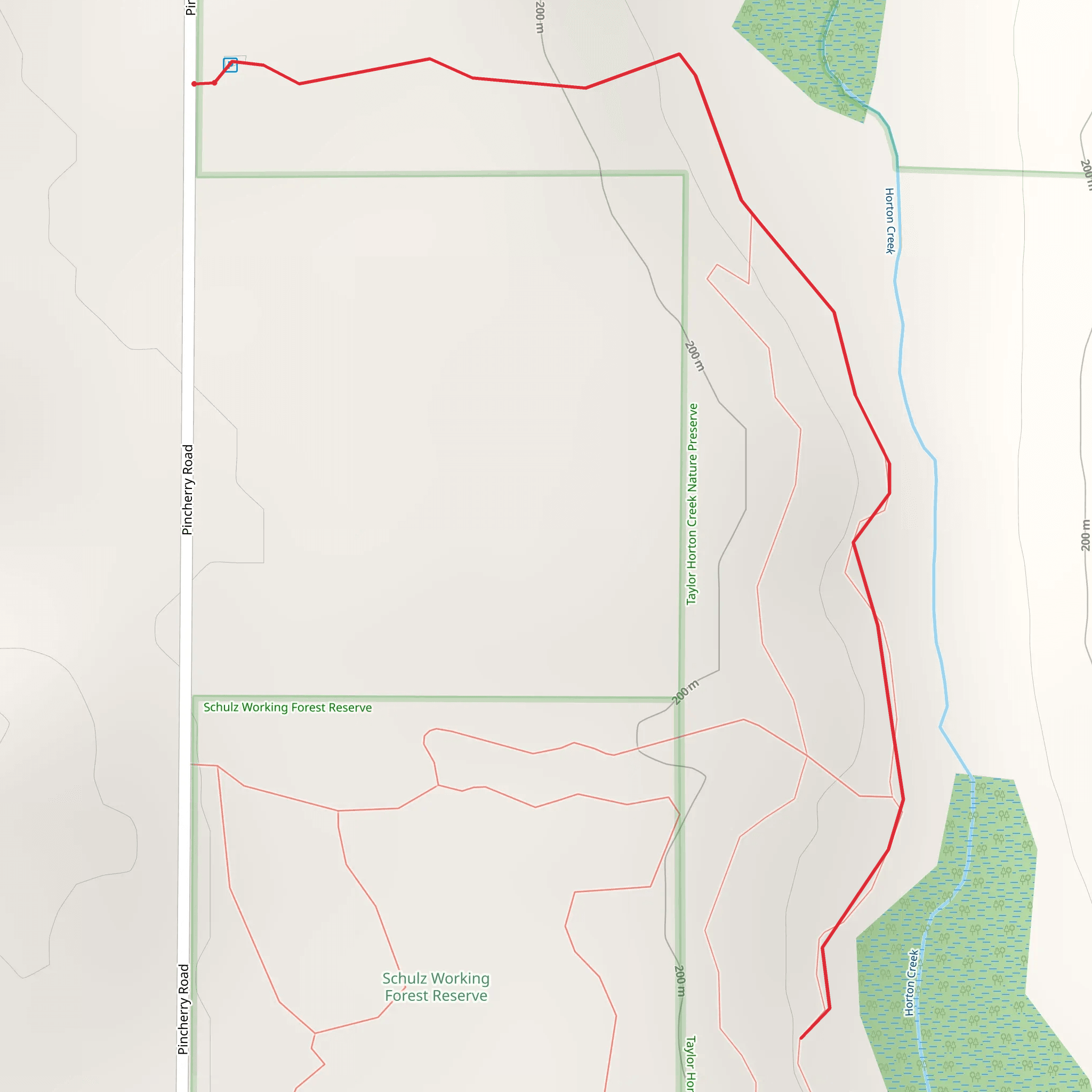 Horton Creek from Pincherry Road mobile static map