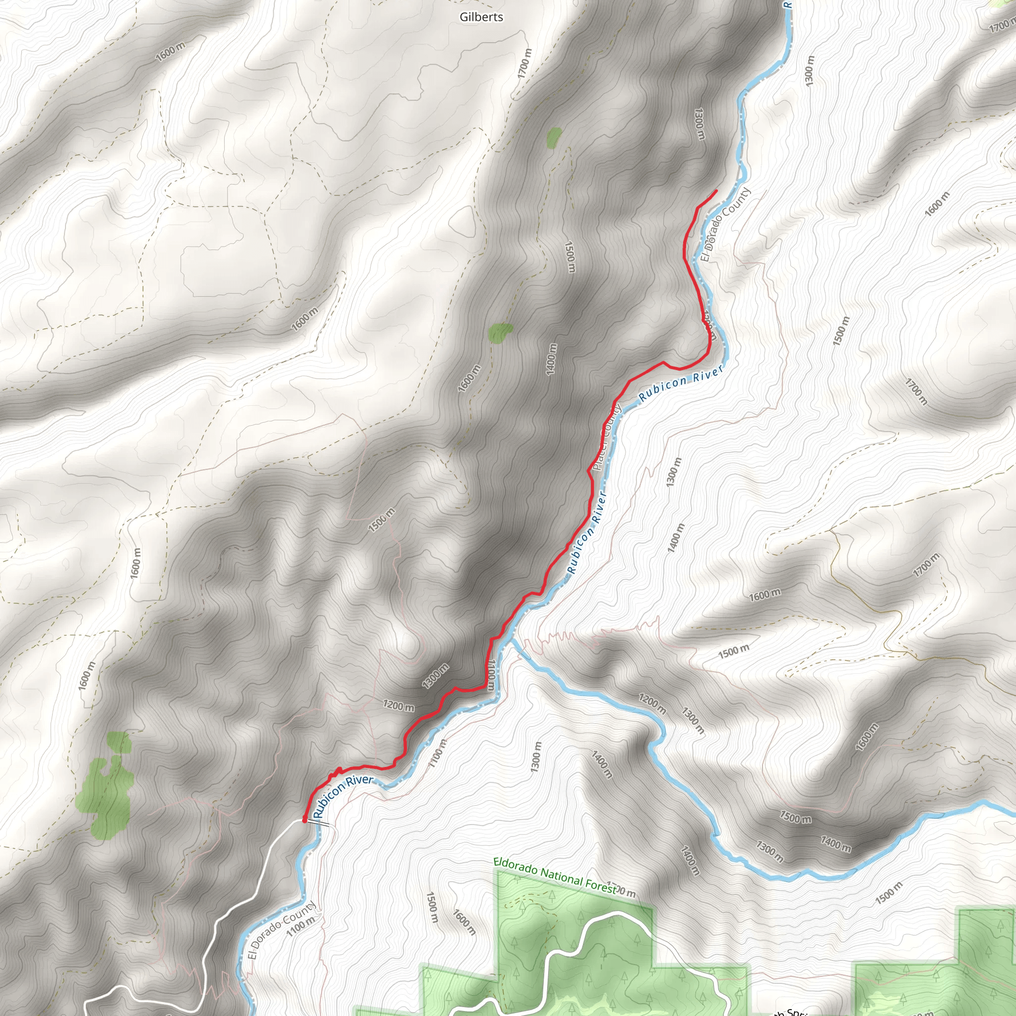 Hunters Trail mobile static map
