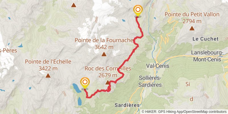 Tour de Haute Maurienne Vanoise stage 9 Map