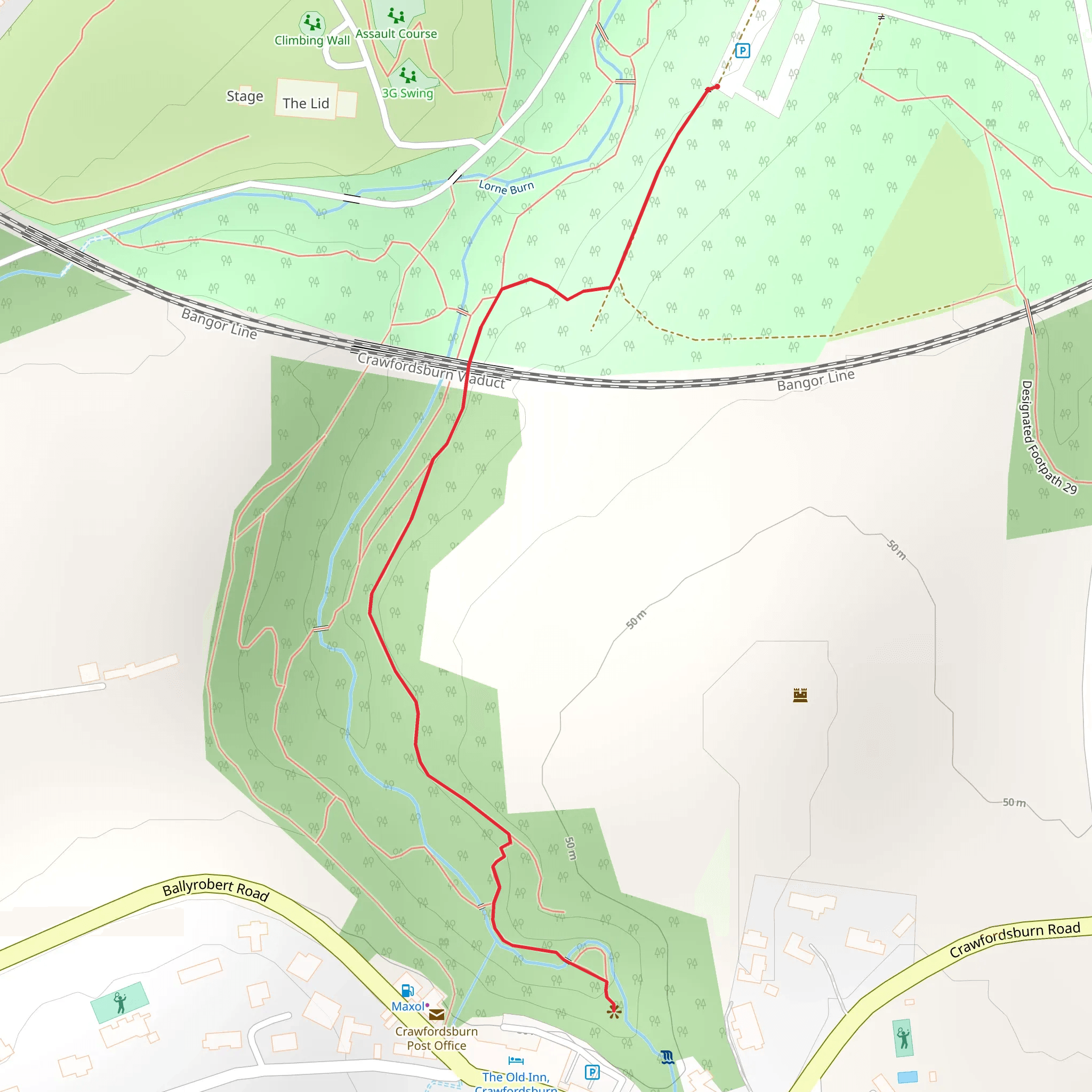 Crawfordsburn Country Park mobile static map