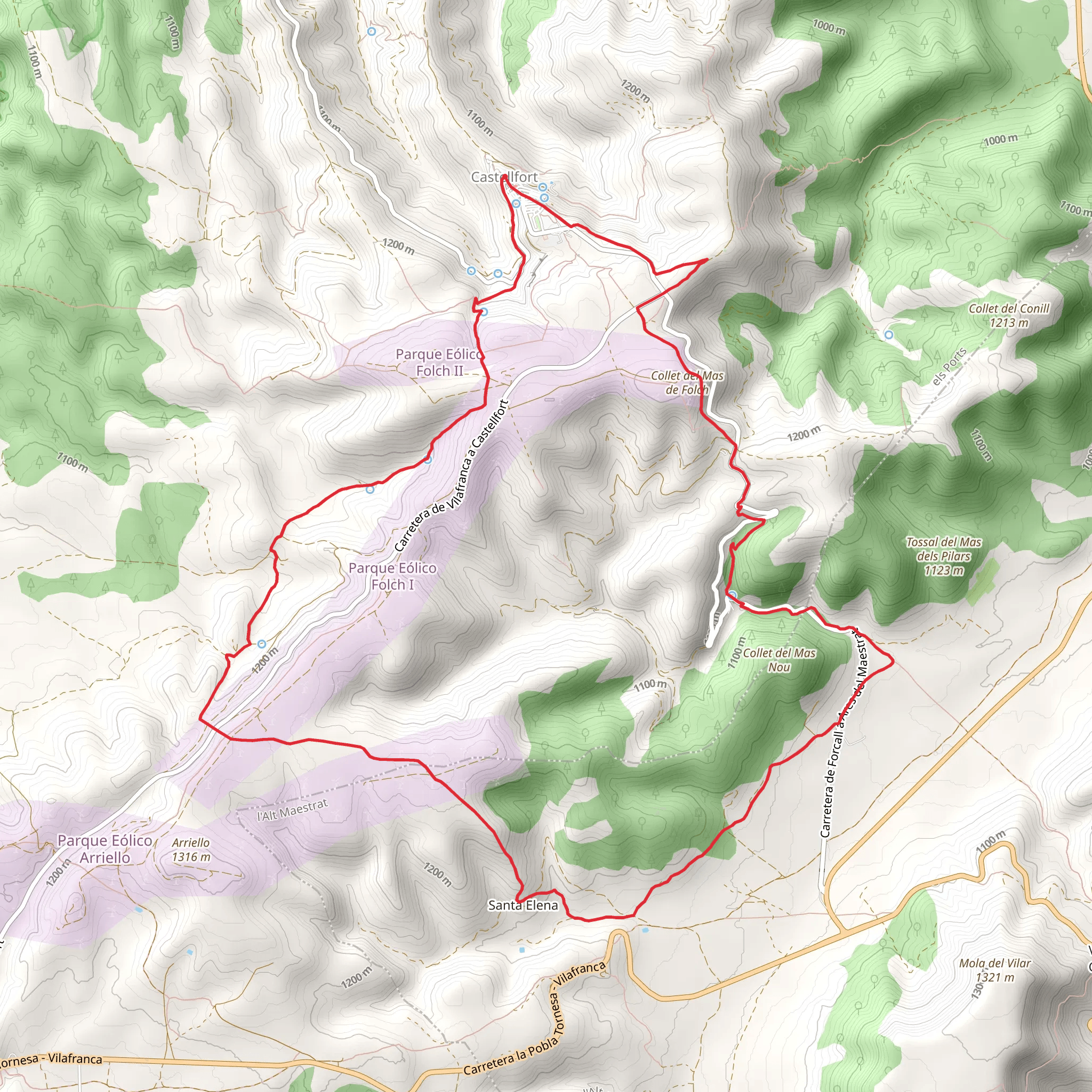 Path of the Hermitages PR CV 407 mobile static map