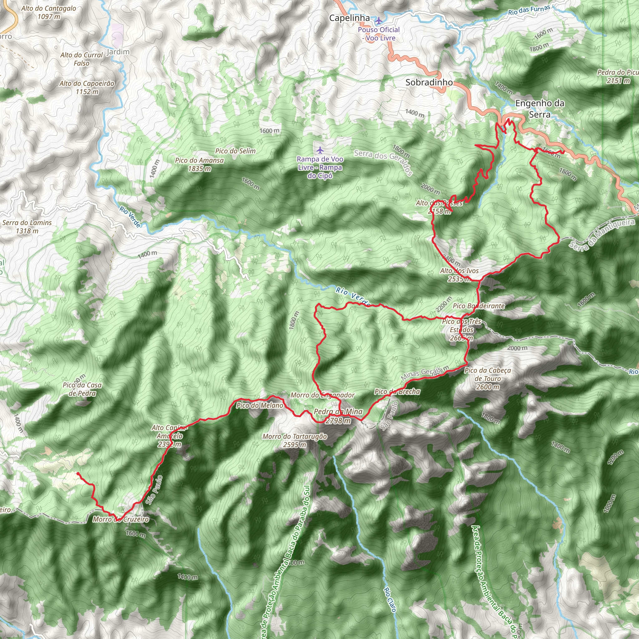 Serra Fina Trek mobile static map