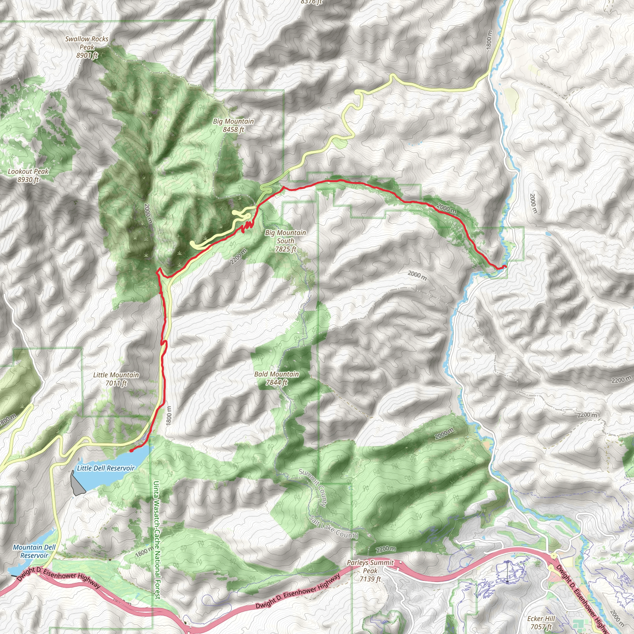 Mormon Flat Campground via Donner Reed Party and Mormon Pioneer Trail mobile static map