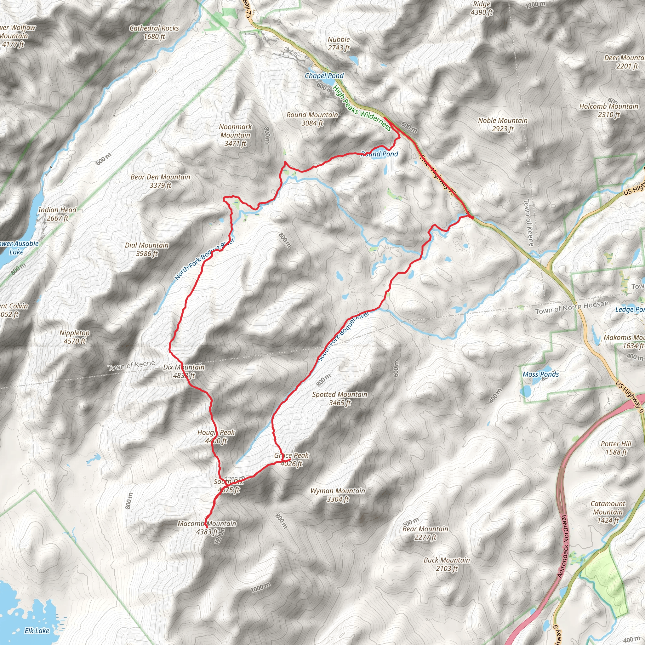 Lillypad Pond and Dial Pond Loop Trail mobile static map
