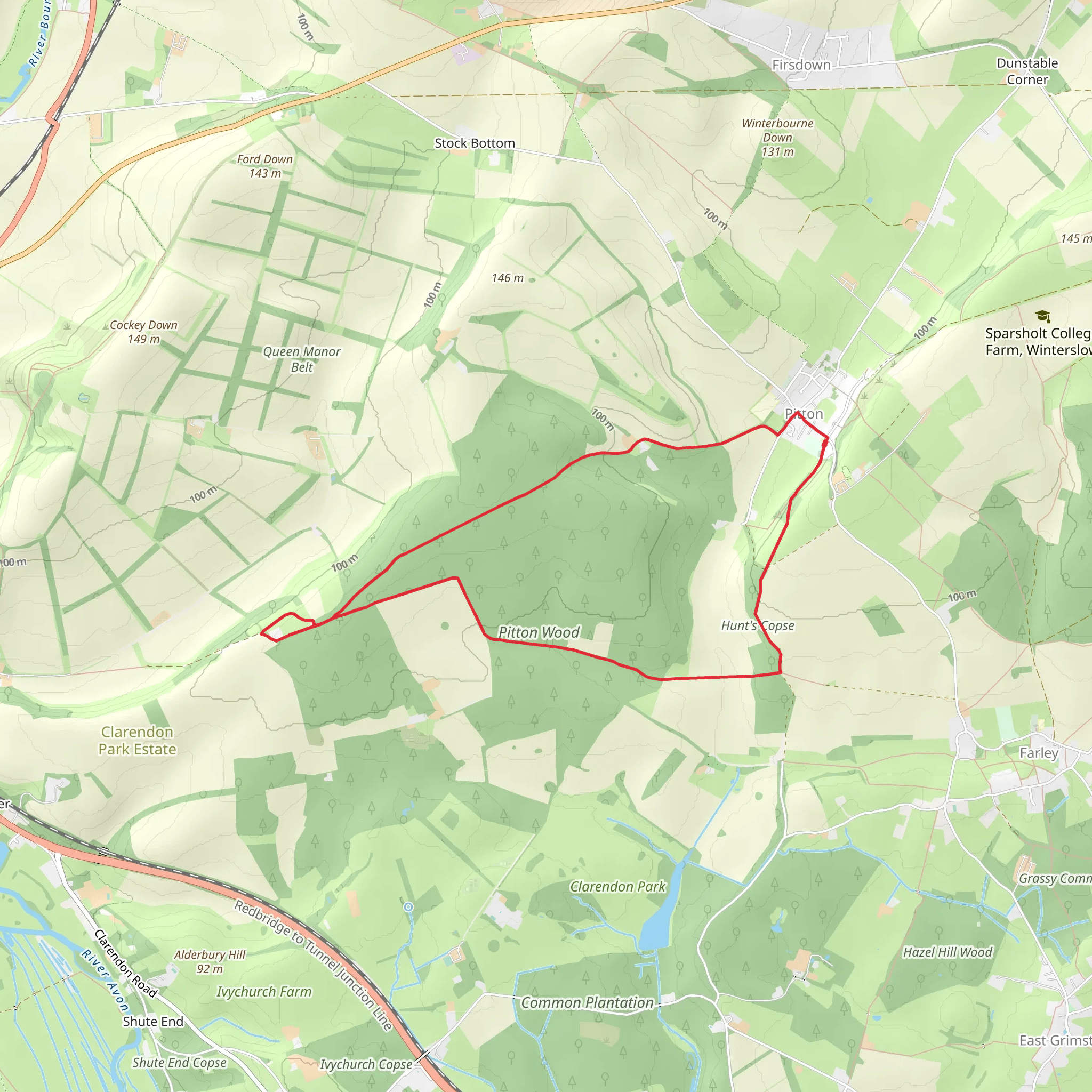 Pitton Wood Loop mobile static map