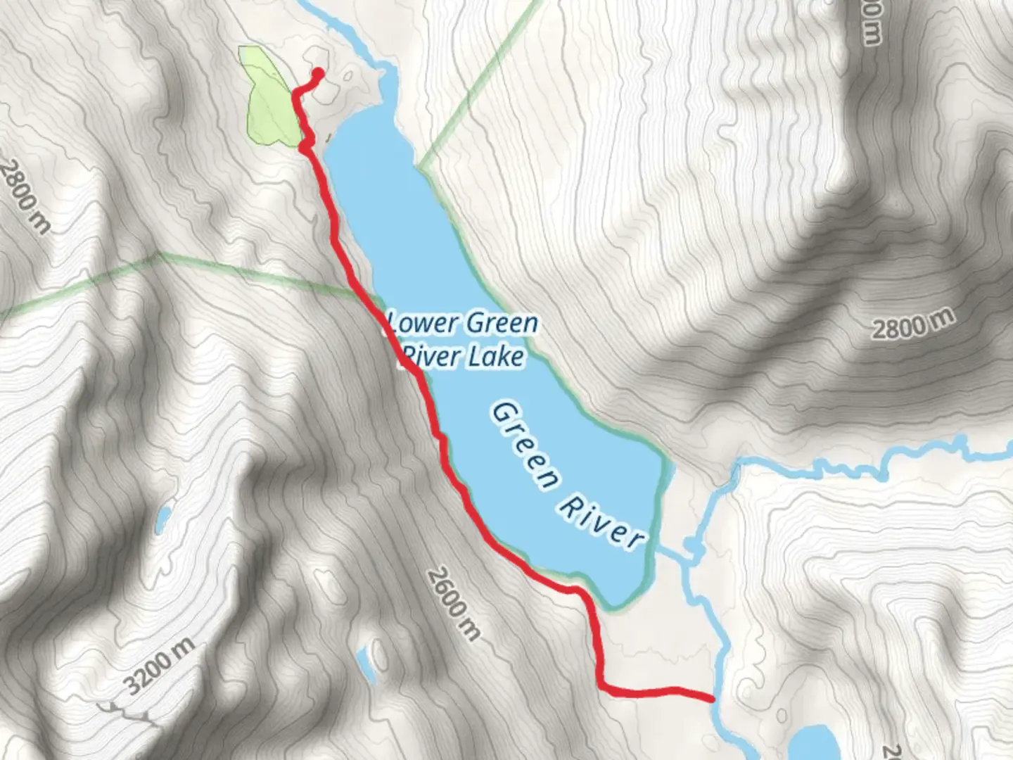 An image depicting the trail Lower Green River Lakeside Trail and its surrounding area.