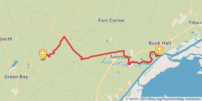 Palmetto Trail stage 36 Map
