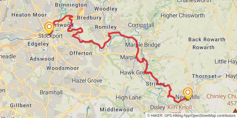 Midshires Way stage 17 Map