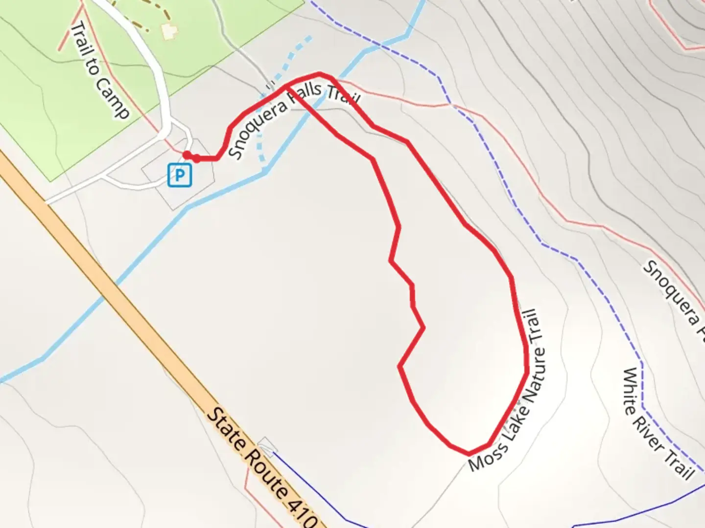 An image depicting the trail Moss Lake Trail and its surrounding area.