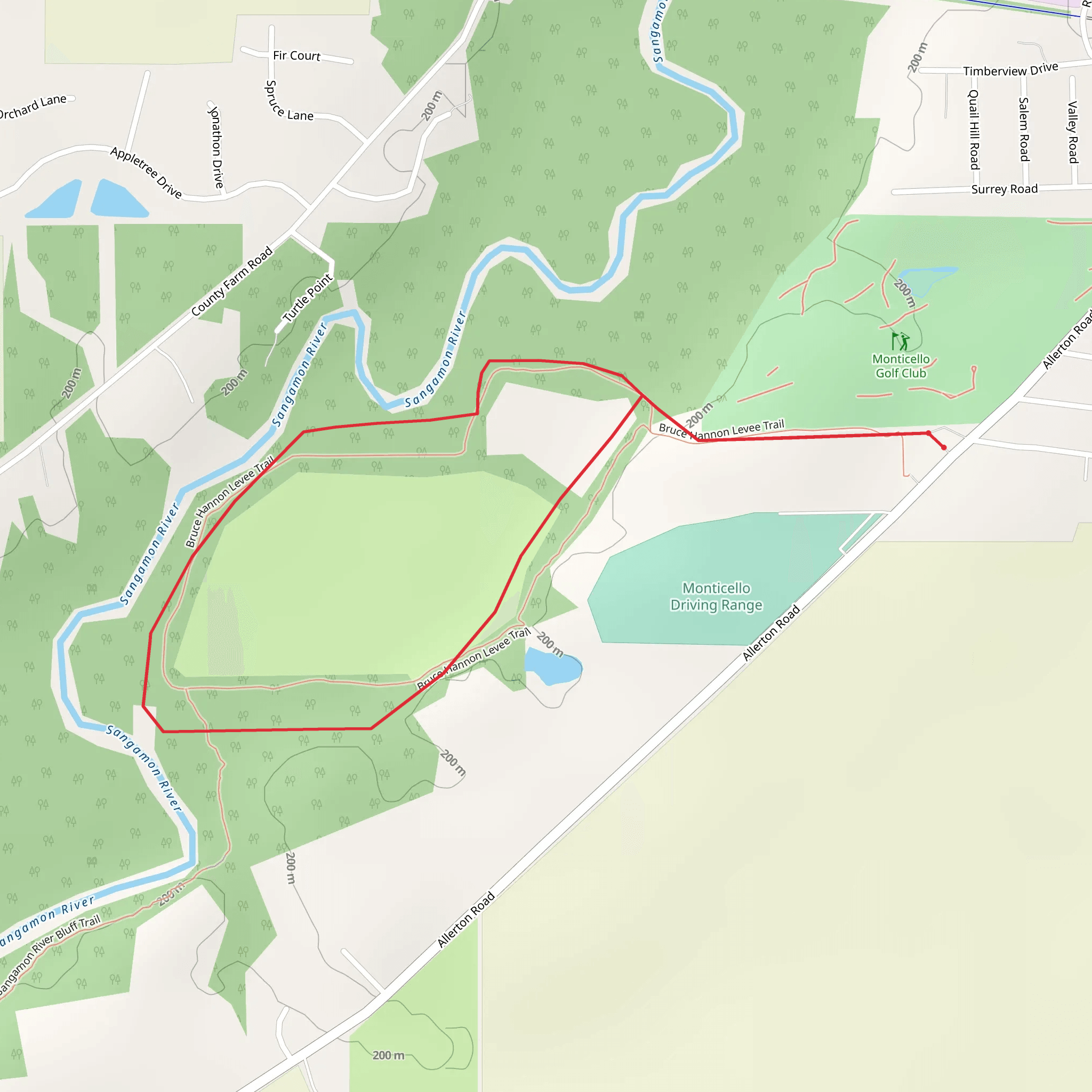 Bruce Hannon Levee Loop Trail mobile static map