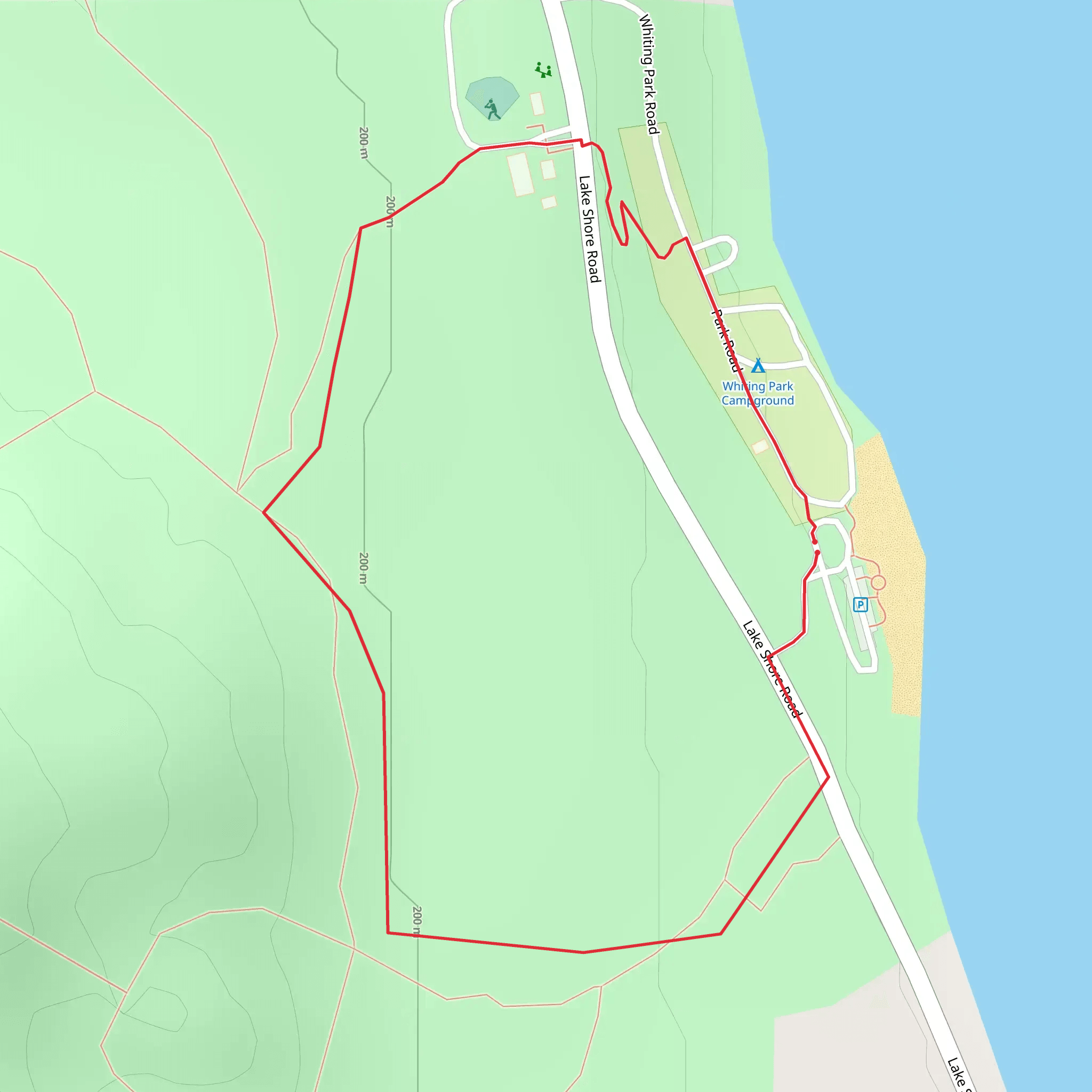 Whiting Park Loop - North mobile static map
