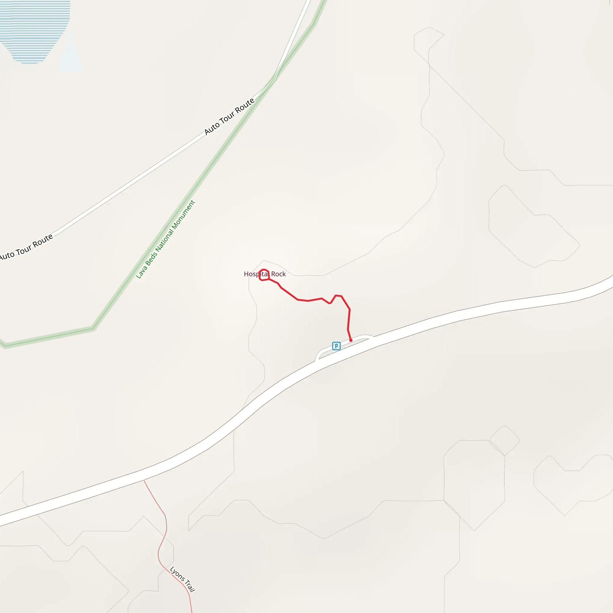 Hospital Rock mobile static map