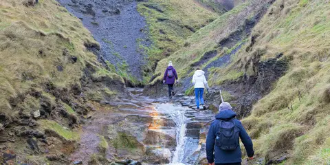 An image depicting the trail Boulby Mine to Whitby by the Cleveland Way and its surrounding area.