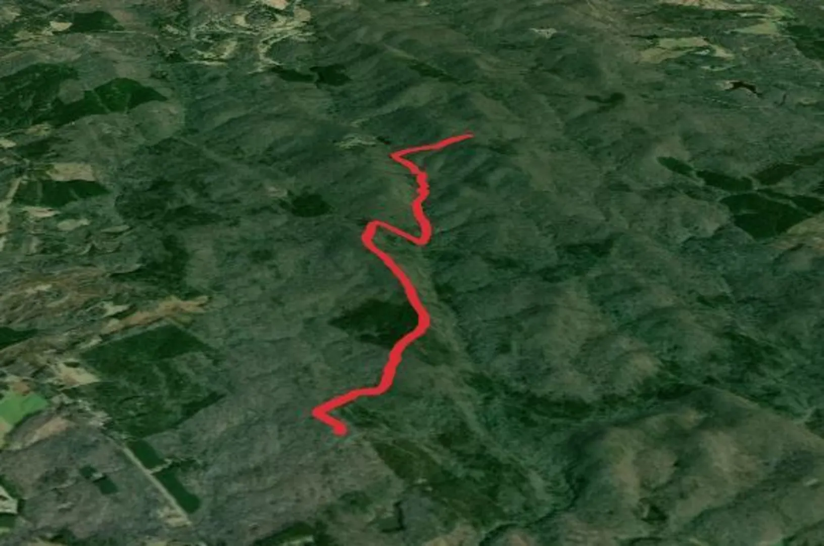An image depicting the trail Robbins Branch Trail and its surrounding area.