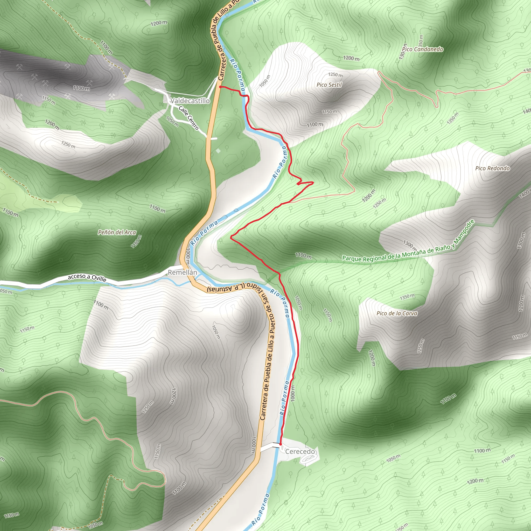 Porma River PR LE 56 mobile static map