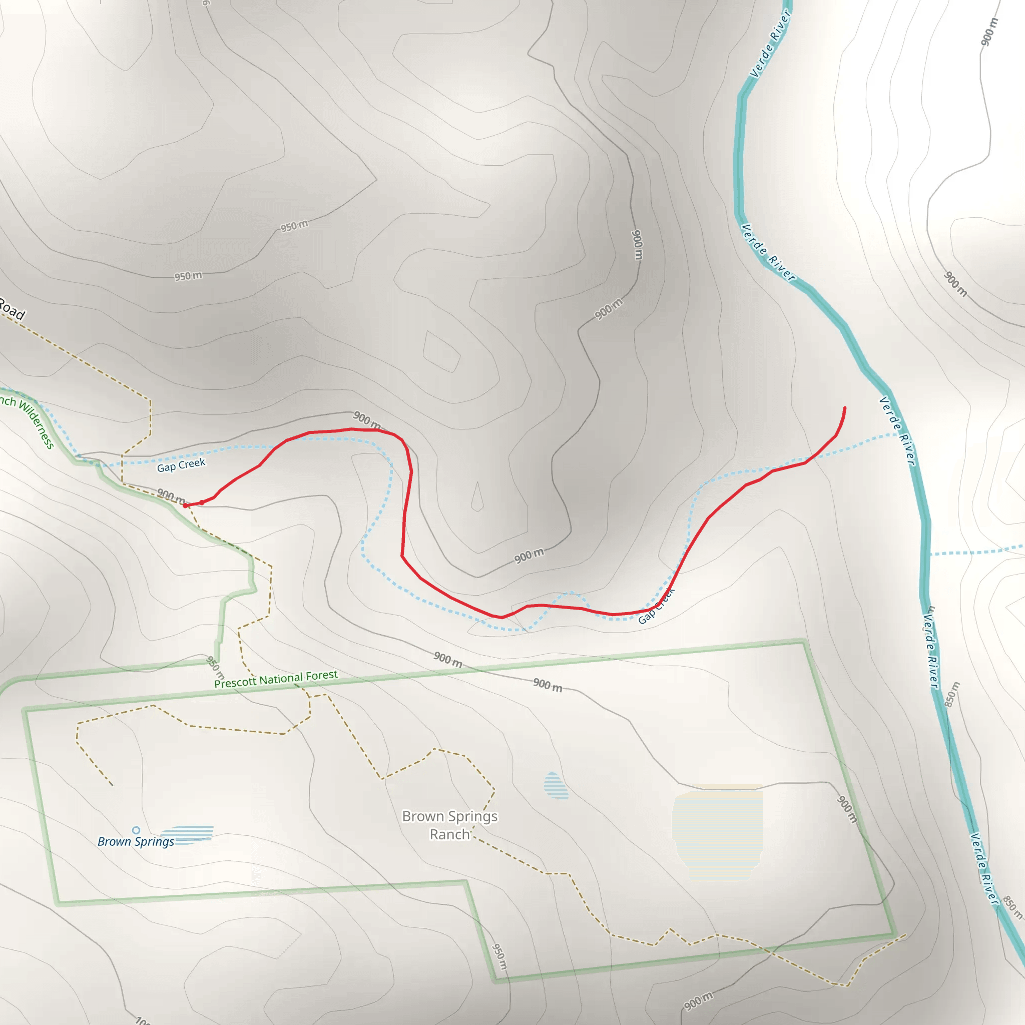 Gap Creek Trail mobile static map