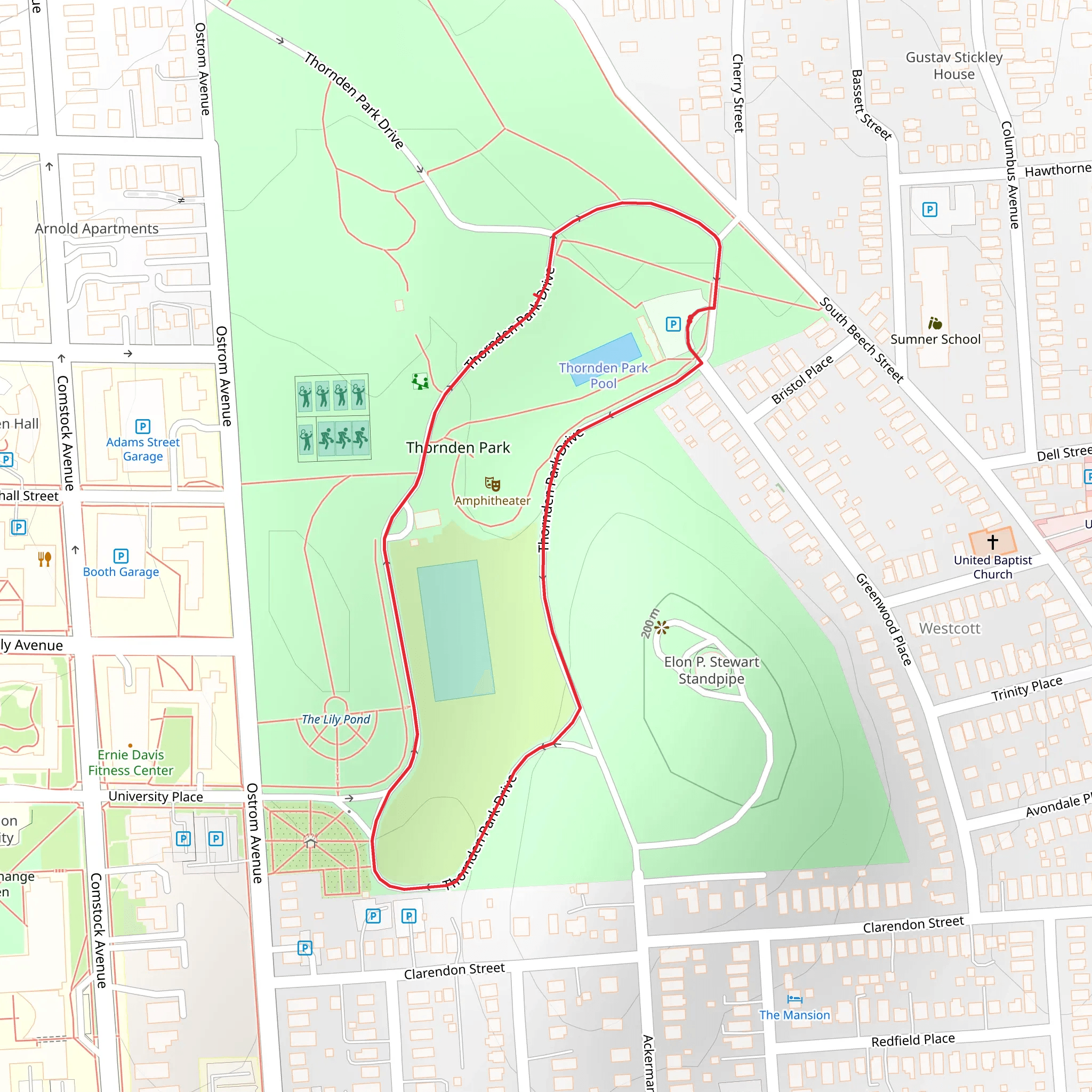 Thorden Park Loop mobile static map
