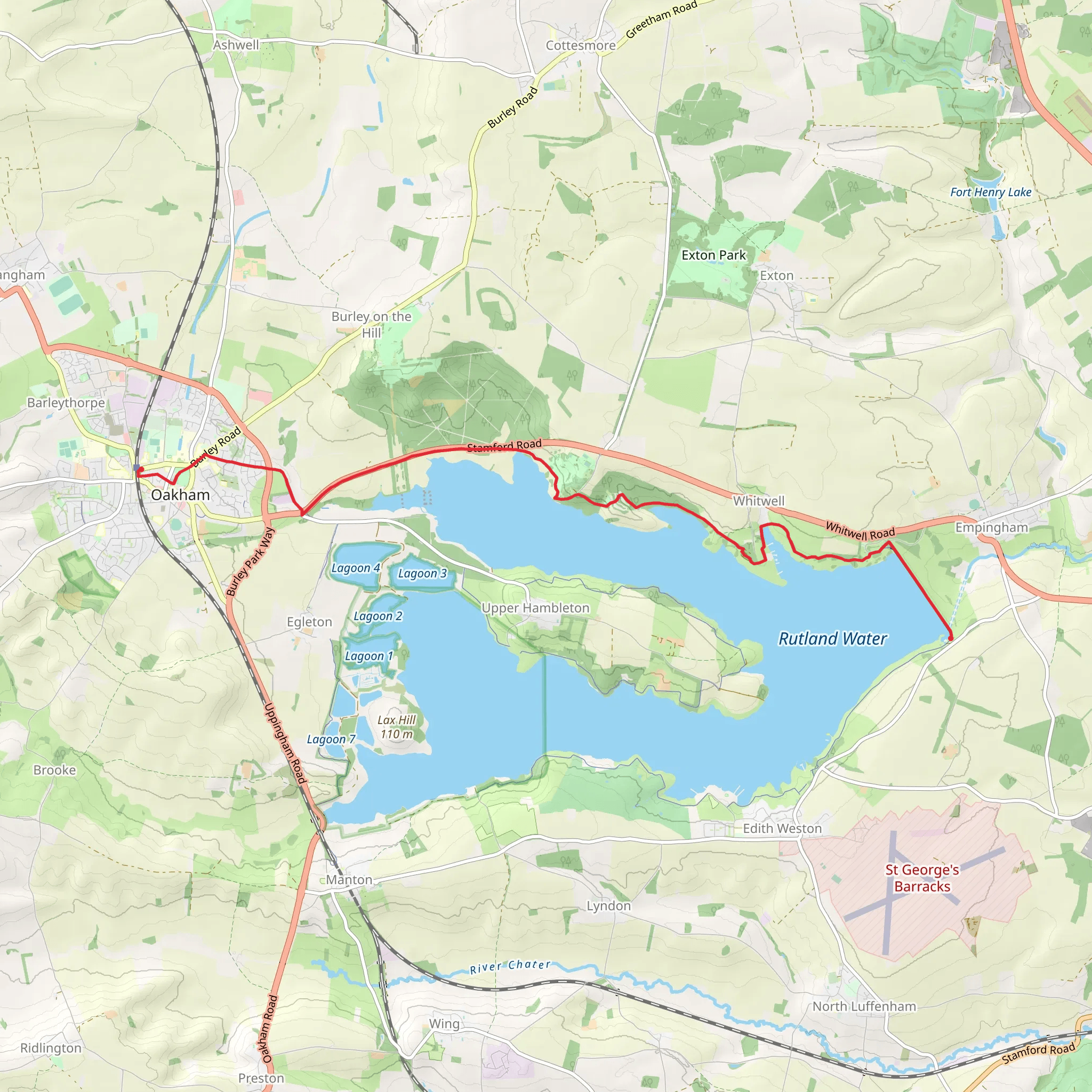 Oakham Walk mobile static map