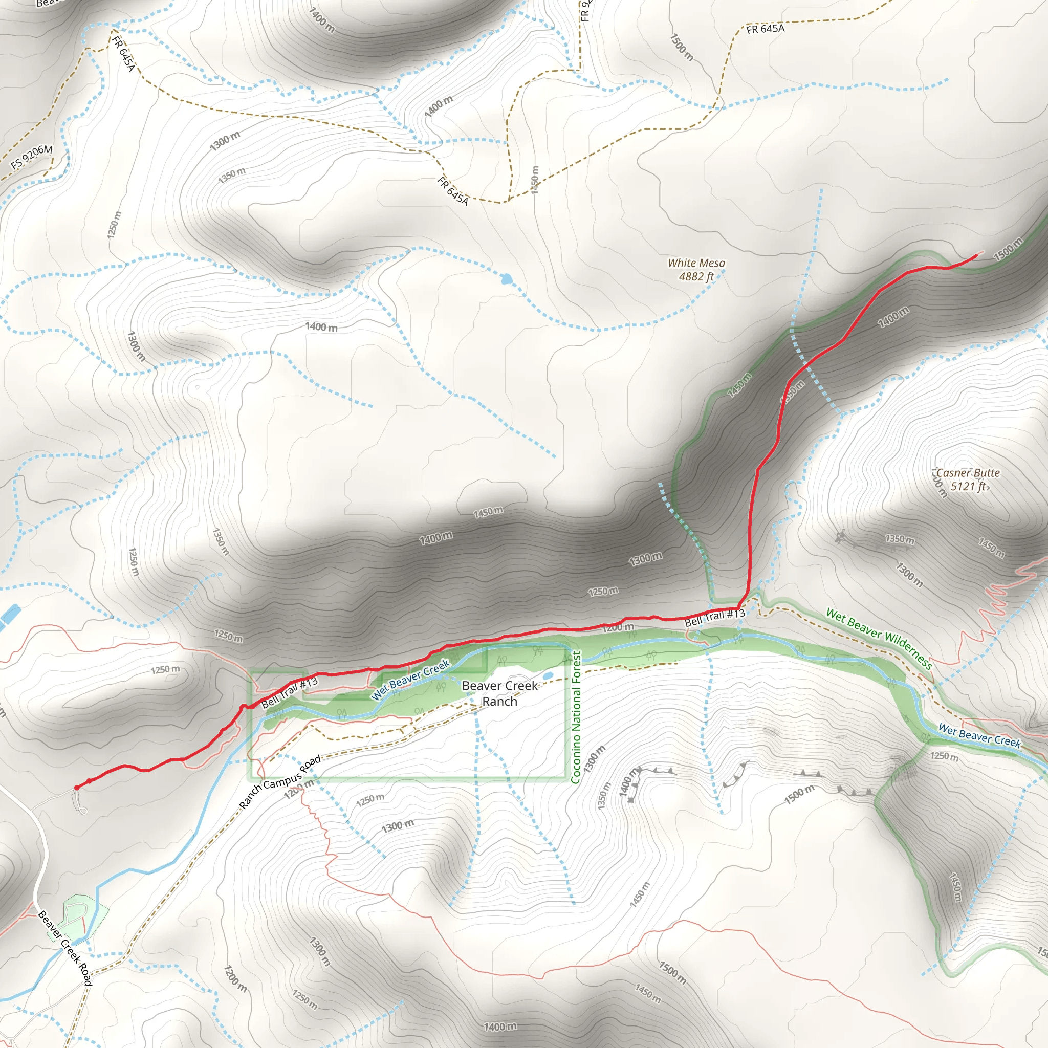 White Mesa via Bell Trail mobile static map
