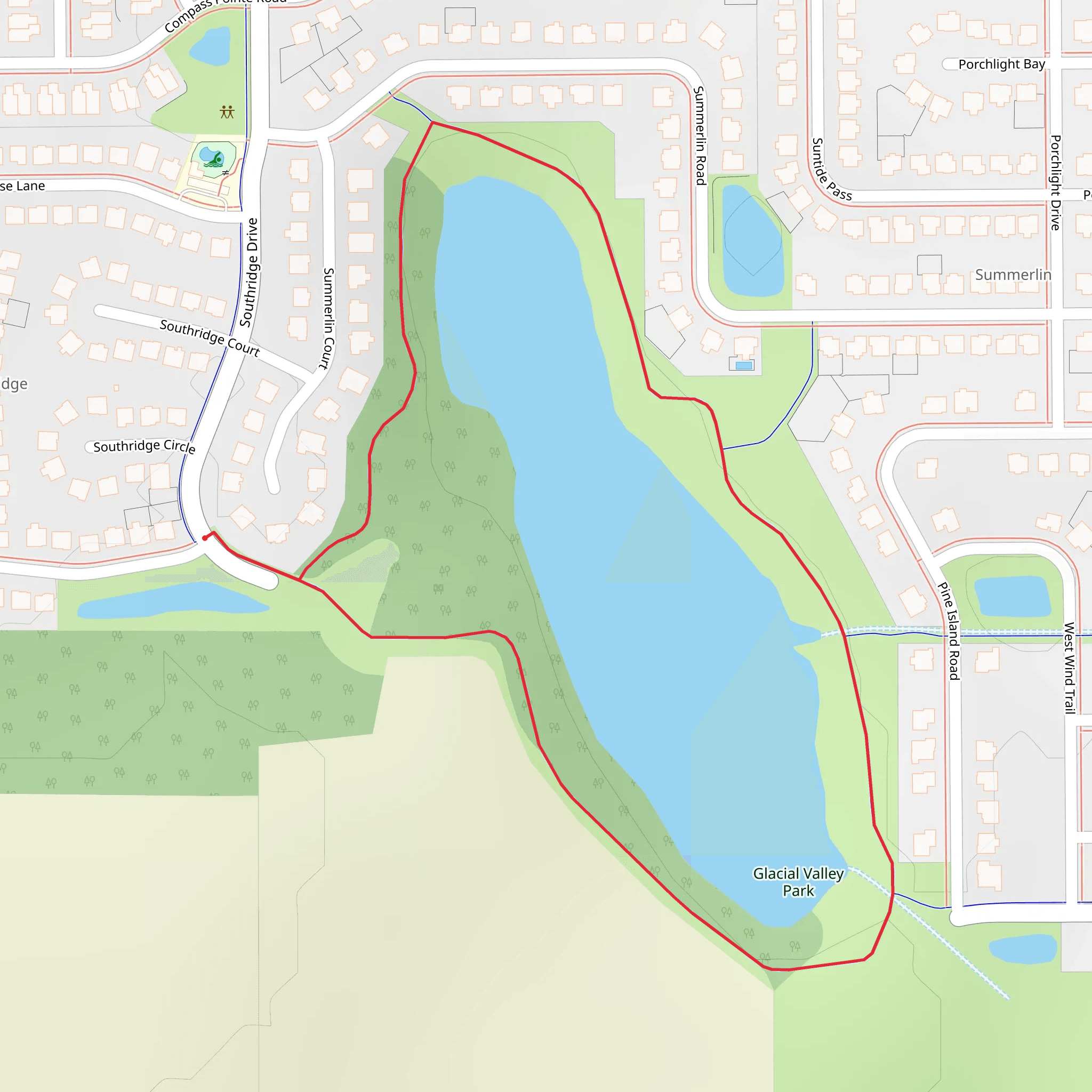 Glacial Valley Park Loop mobile static map