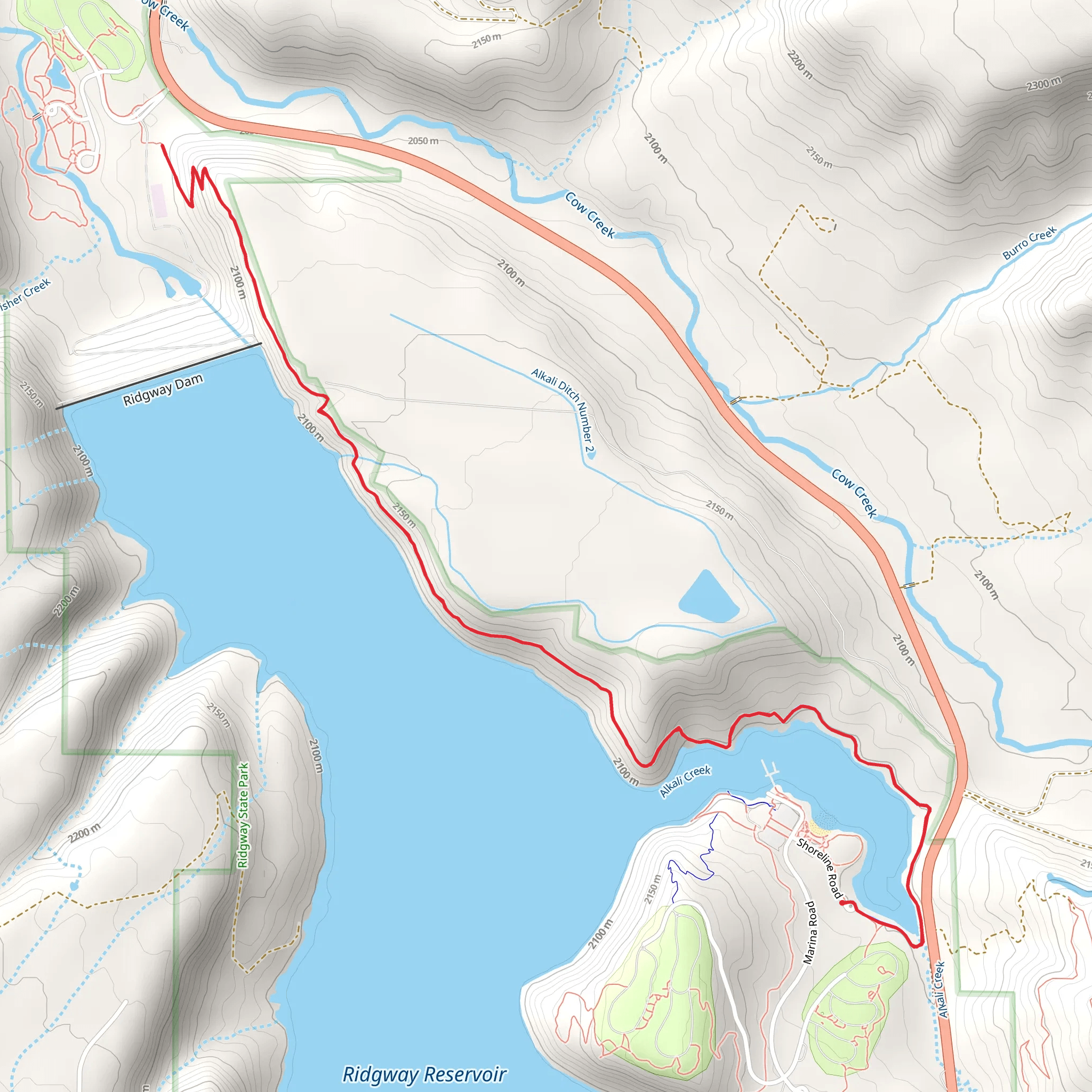 Enchanted Mesa Trail mobile static map