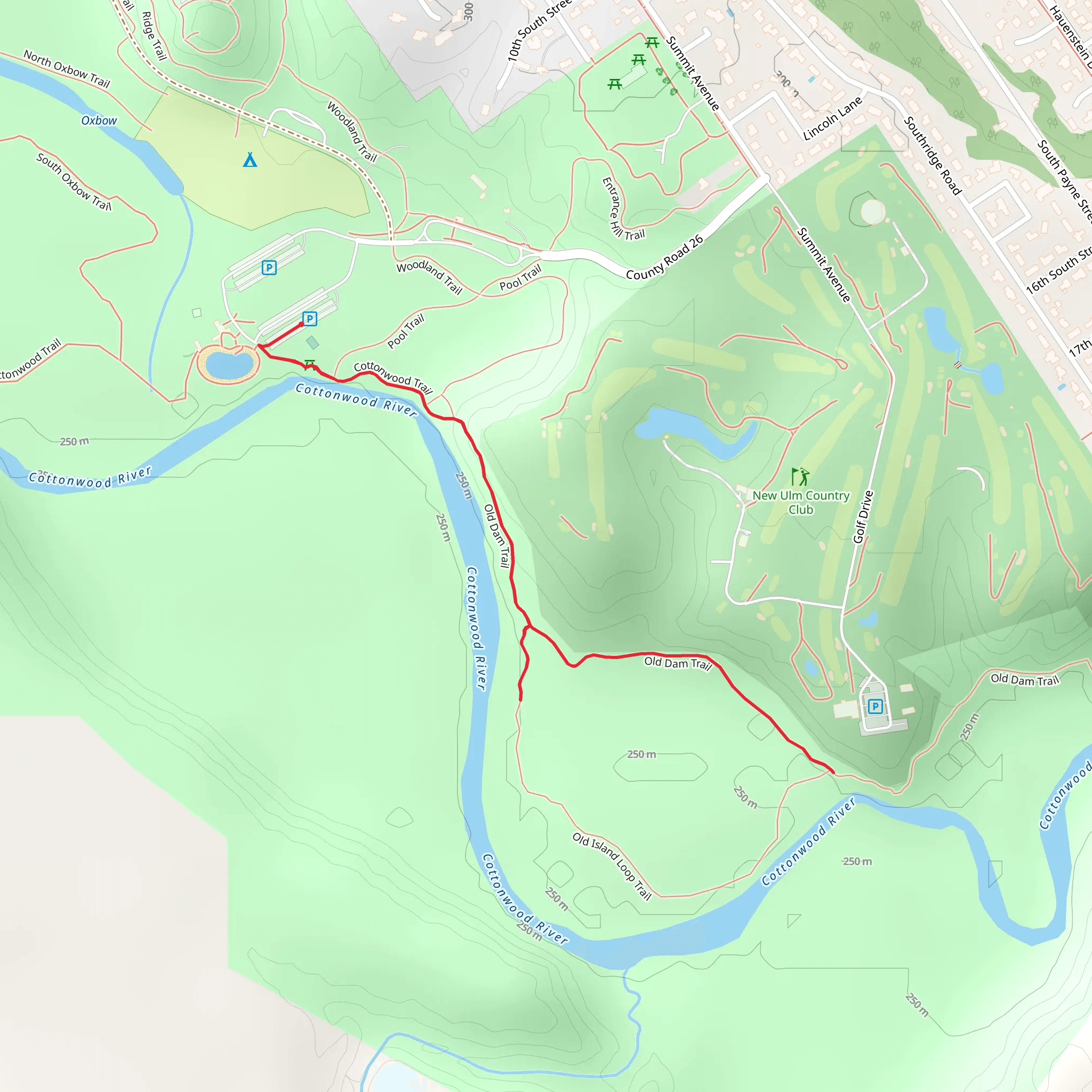 Cottonwood River Walk mobile static map