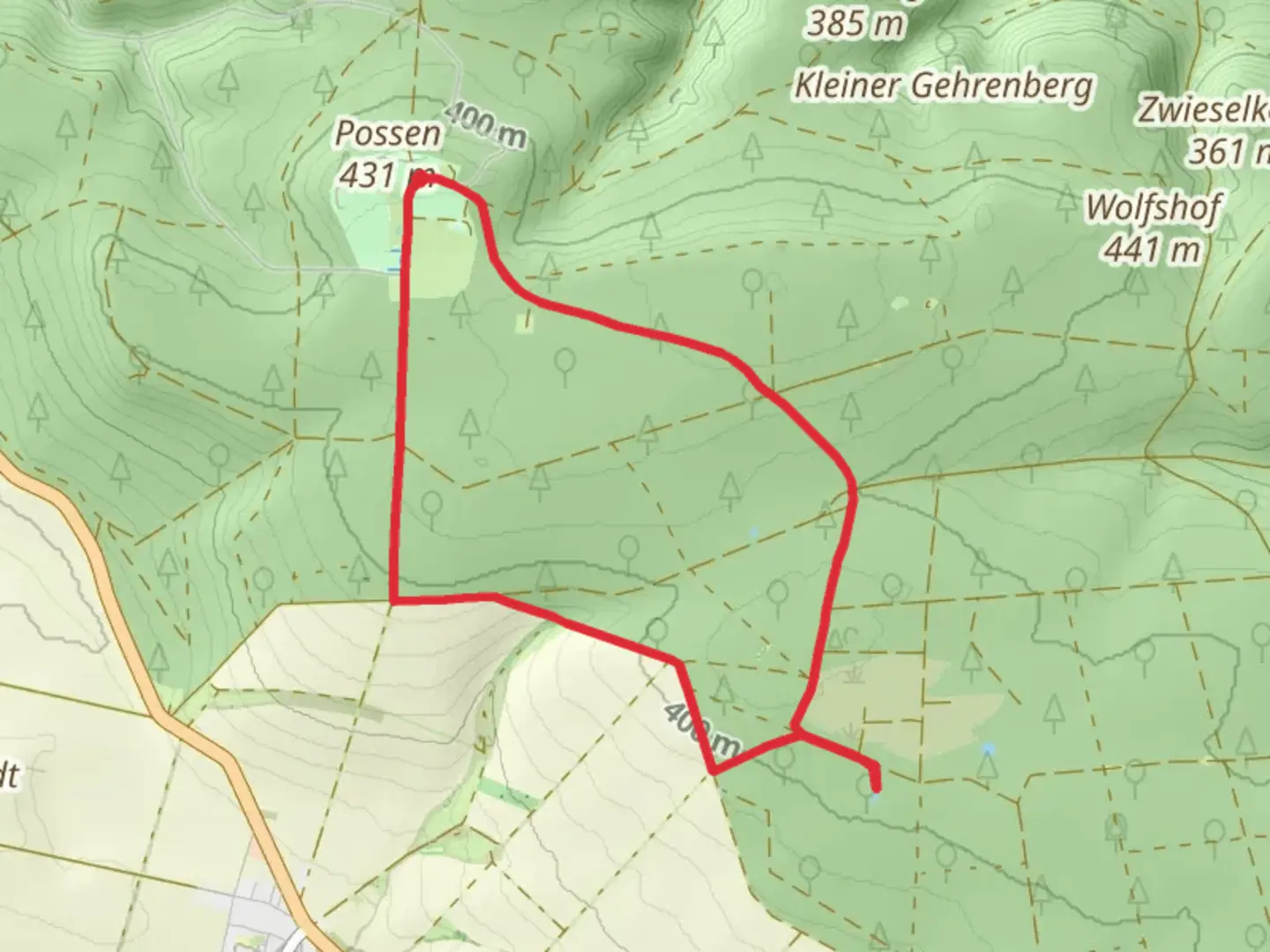 An image depicting the trail Rohrteich Rundweg and its surrounding area.