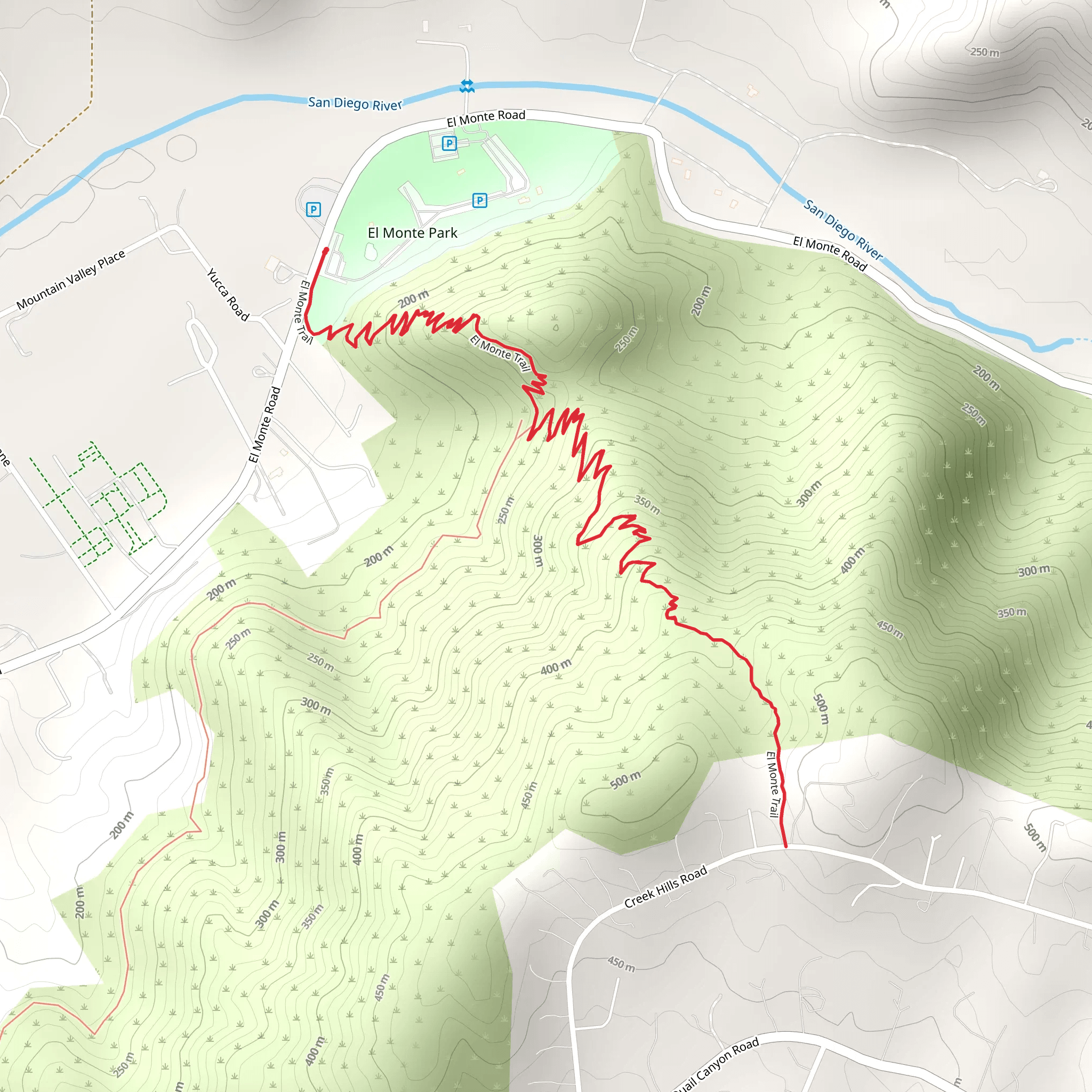 El Monte Trail mobile static map