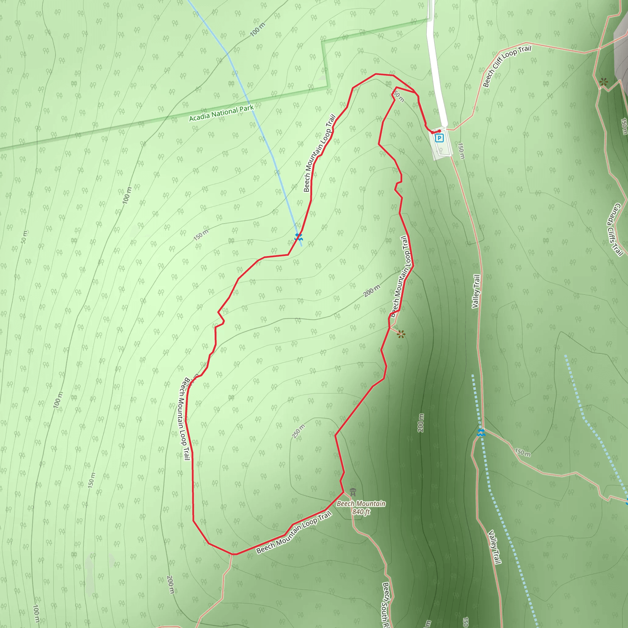 Beech Mountain Loop mobile static map